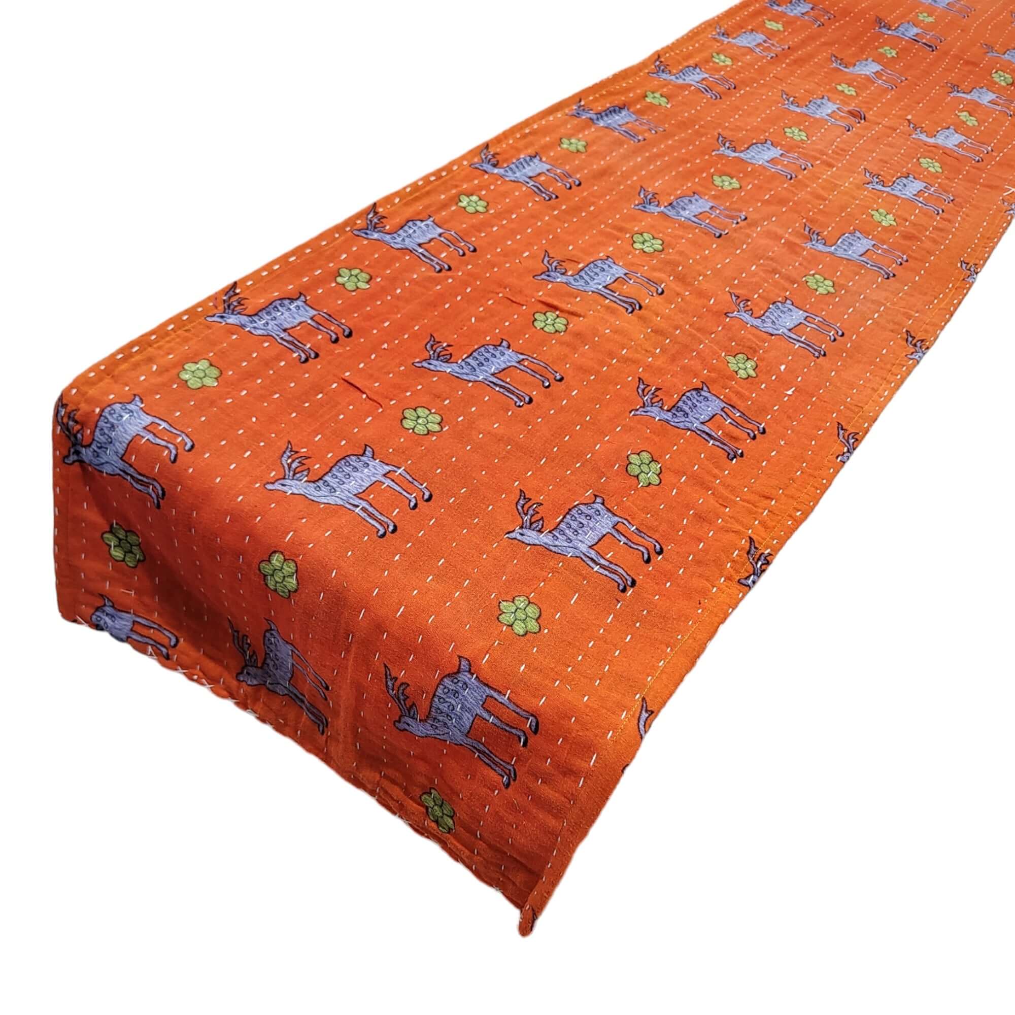 Bohemian Floral Cotton Table Runner - Vintage Decor