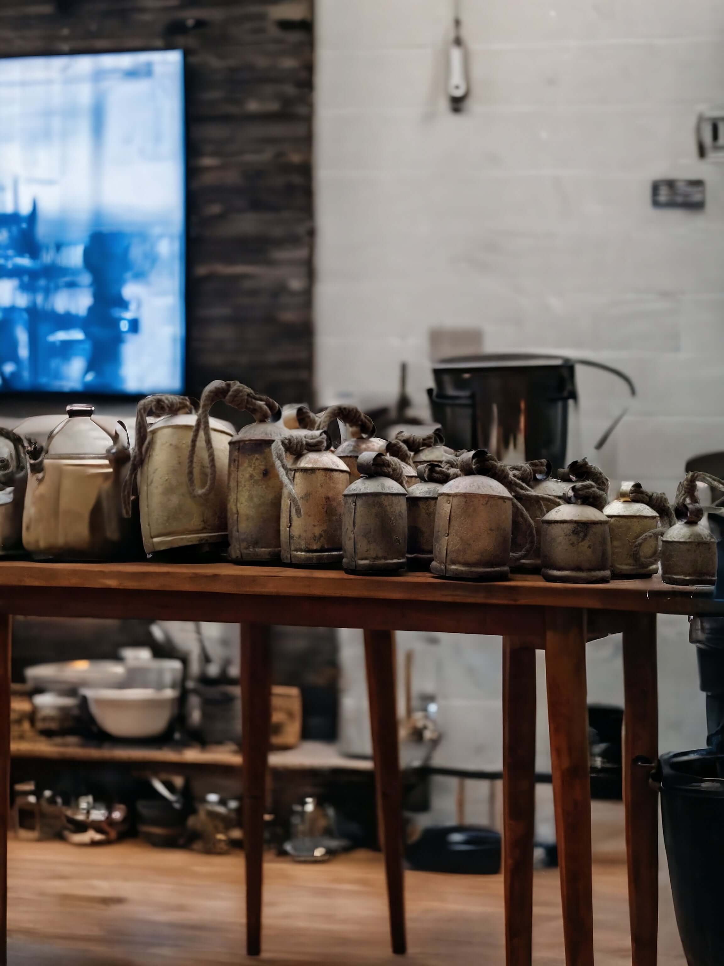 Rustic Antique Finish Cow Bells Set - 20 Pieces