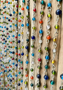 Bohemian Curtain , Glass Beads , Beaded Curtain , Hippy Curtain for Doorways , Bell Strings , Glass Beads Strands , Gemstones