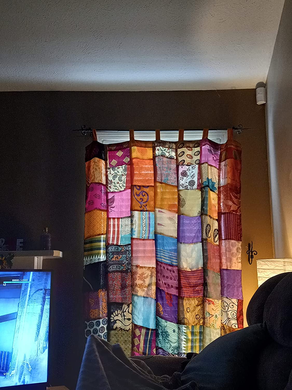 Boho,Boho Curtains,Boho Decor,Boho Theme,Drapes,Gypsy,Handcrafted,Handmade,Hippie,Hippie hippy,IndianSilk Sari,Multicolour,Old Sari,Panels,Patchwork,Recycled Sari,Vintage,Window Curtains