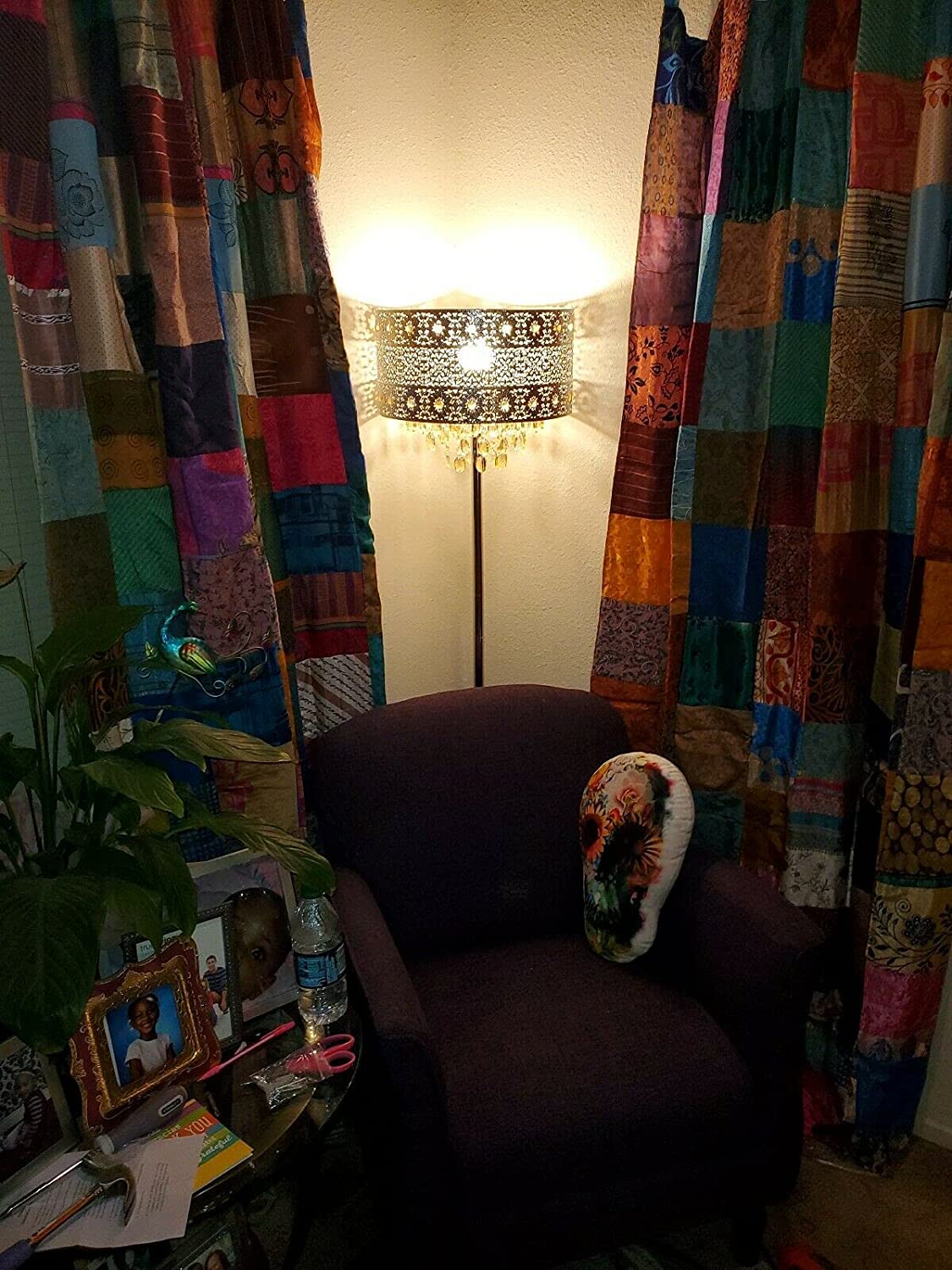 Boho,Boho Curtains,Boho Decor,Boho Theme,Drapes,Gypsy,Handcrafted,Handmade,Hippie,Hippie hippy,IndianSilk Sari,Multicolour,Old Sari,Panels,Patchwork,Recycled Sari,Vintage,Window Curtains