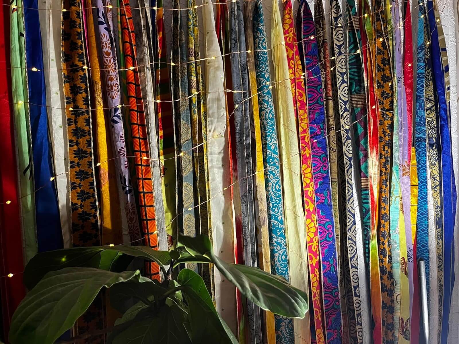 Recycled Silk Sari Bohemian Curtains - 210 x 120 cm