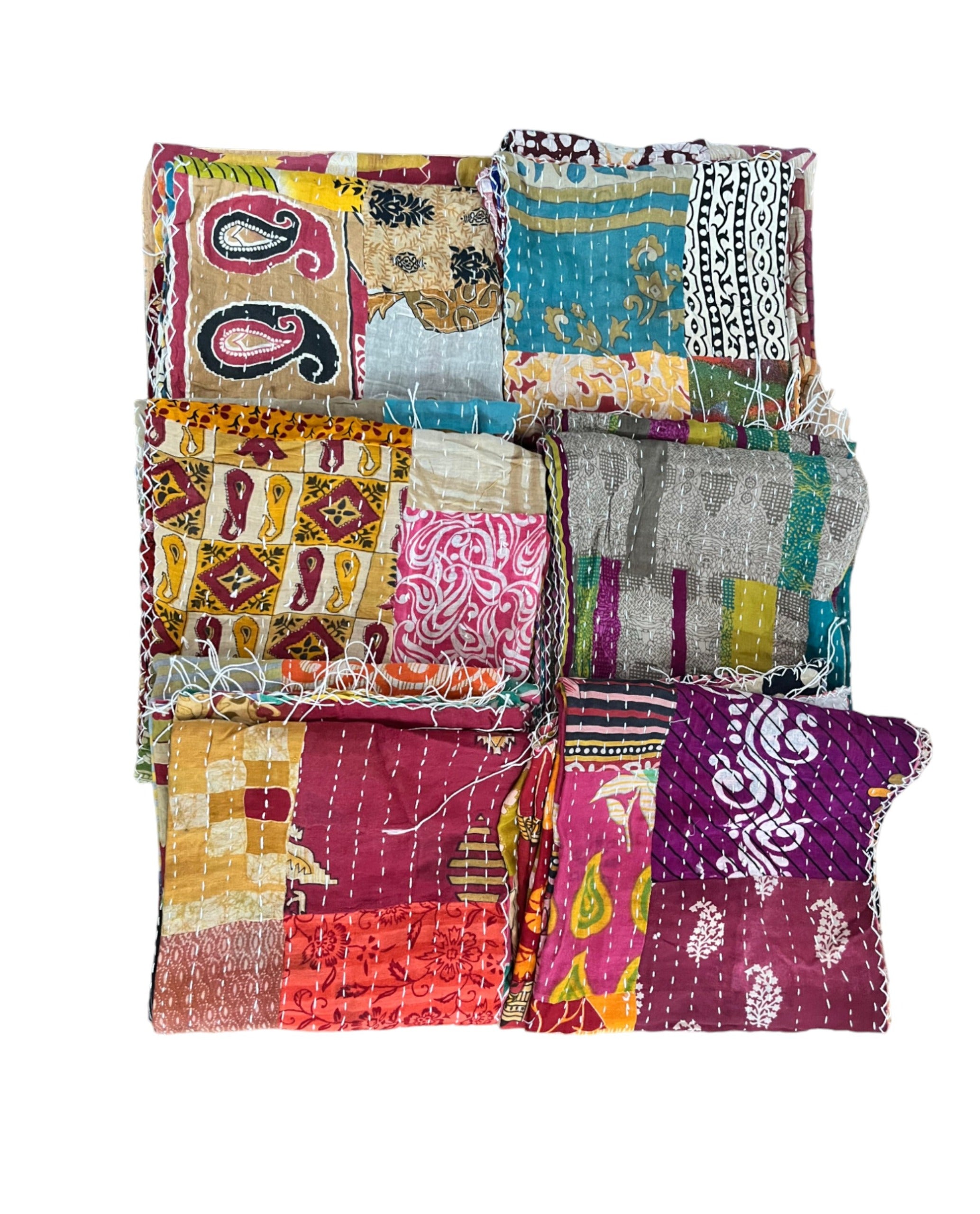 Kantha Vintage Cotton Scarves - Reversible Stole Apparel & Accessories
