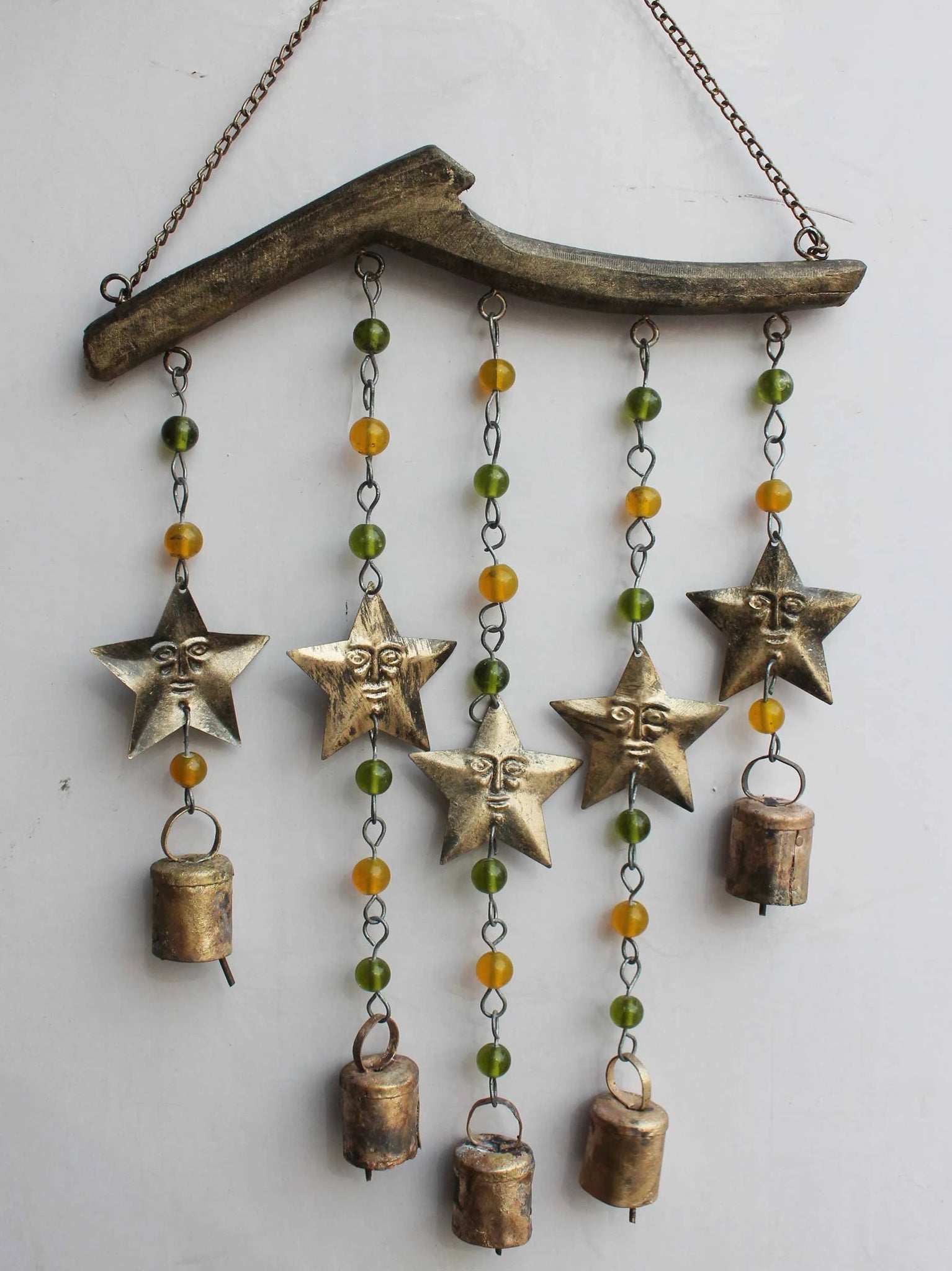 Star Wind chime Indian Metal Crafts Mobile Decoration Set of 5 Pcs