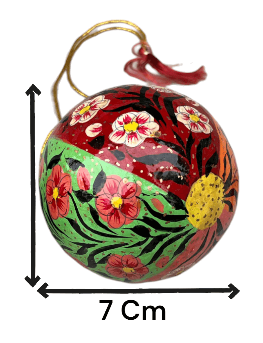 Hand-Painted Paper Mache Christmas Ornaments