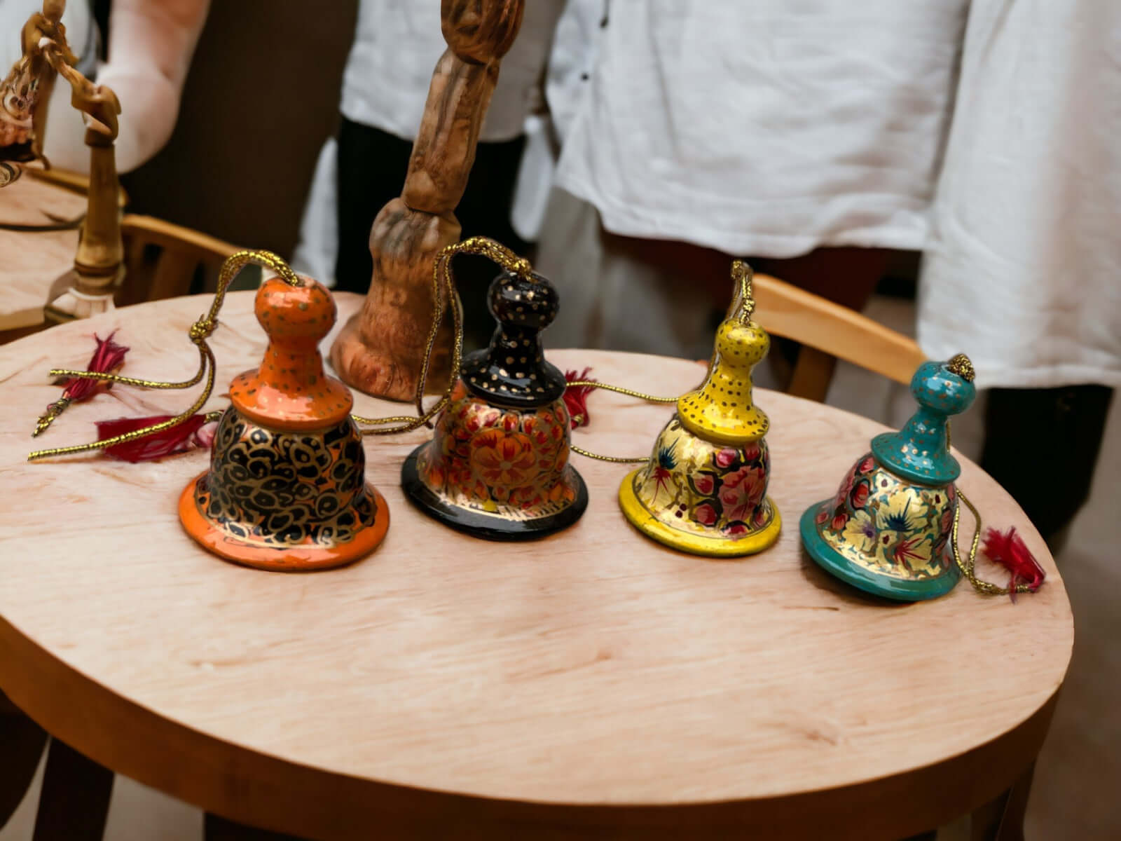 Celebrate with our lightweight, hand-painted paper mache bells—perfect for X-Mas tree decorations and thoughtful Christmas gifts!