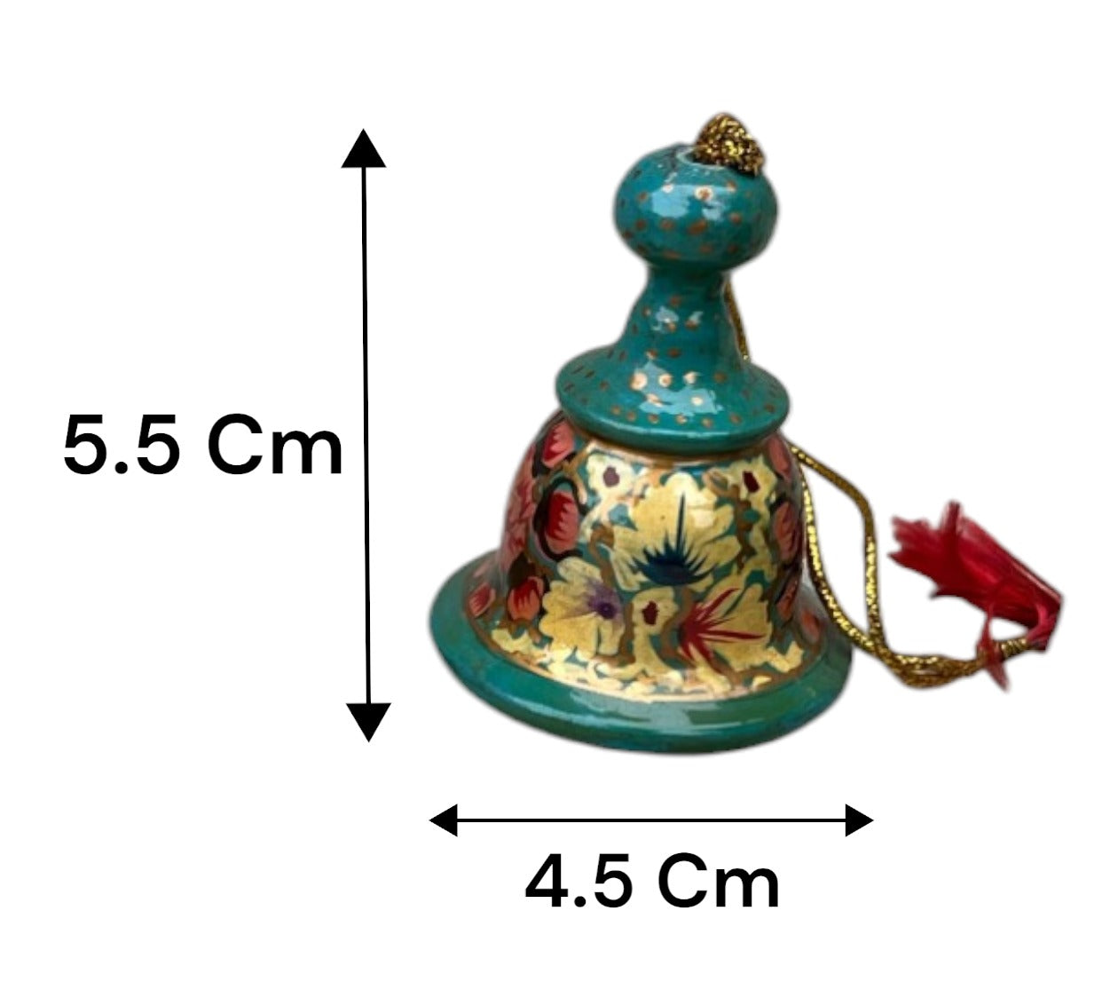 Kashmir handmade paper mache bells ornaments 