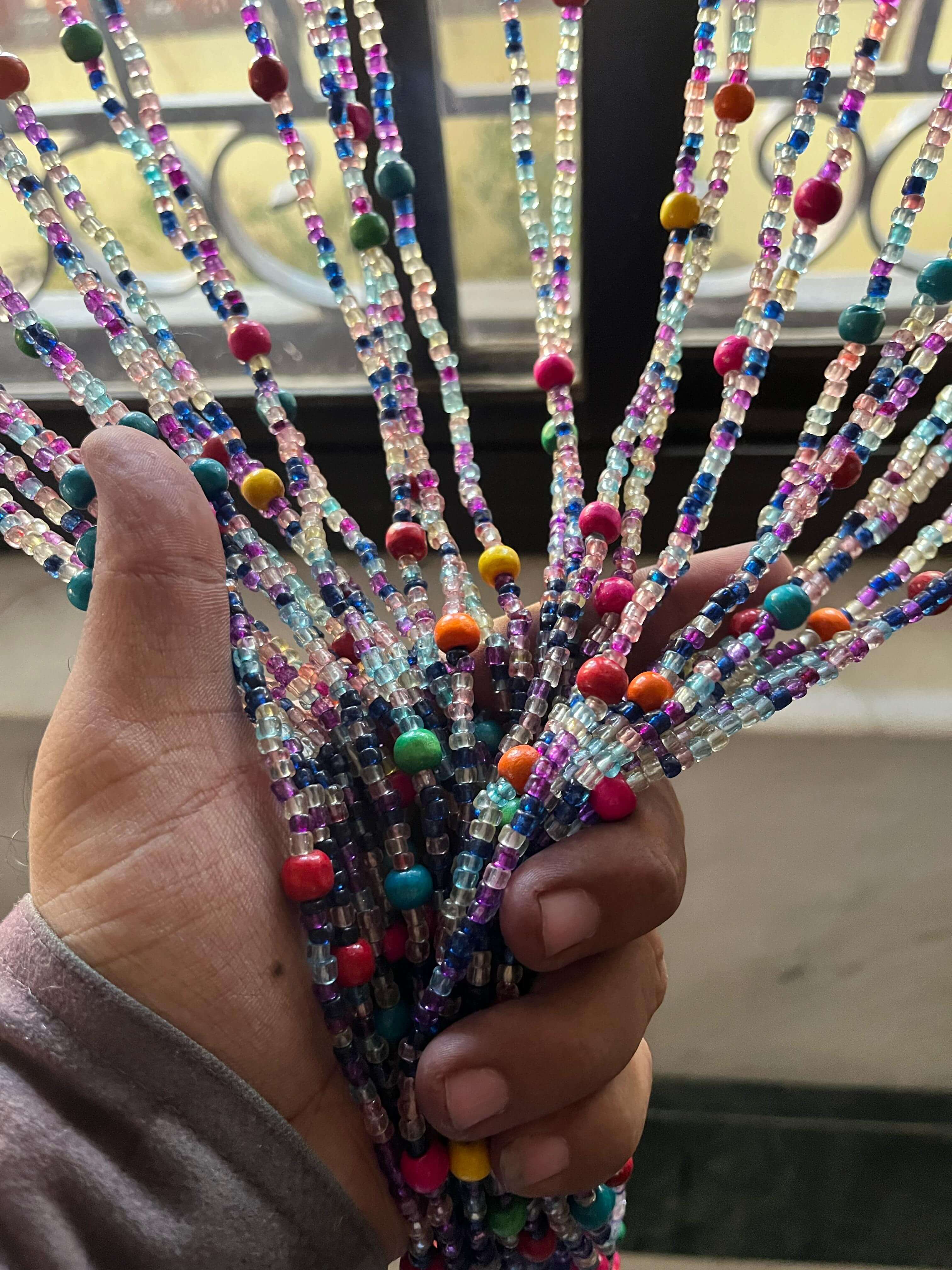 Bohemian Beaded Garland with Bells