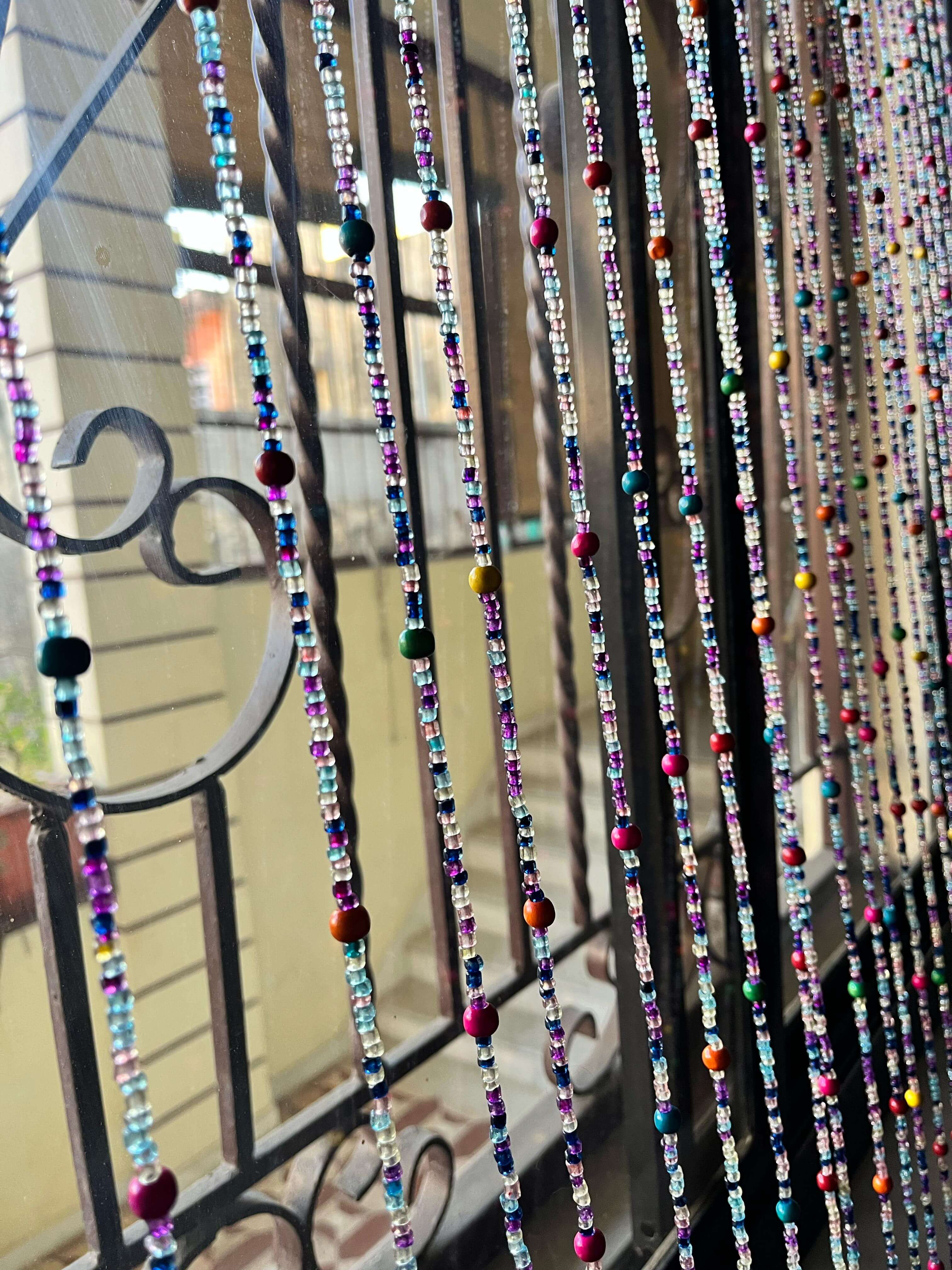 Bohemian Beaded Garland with Bells