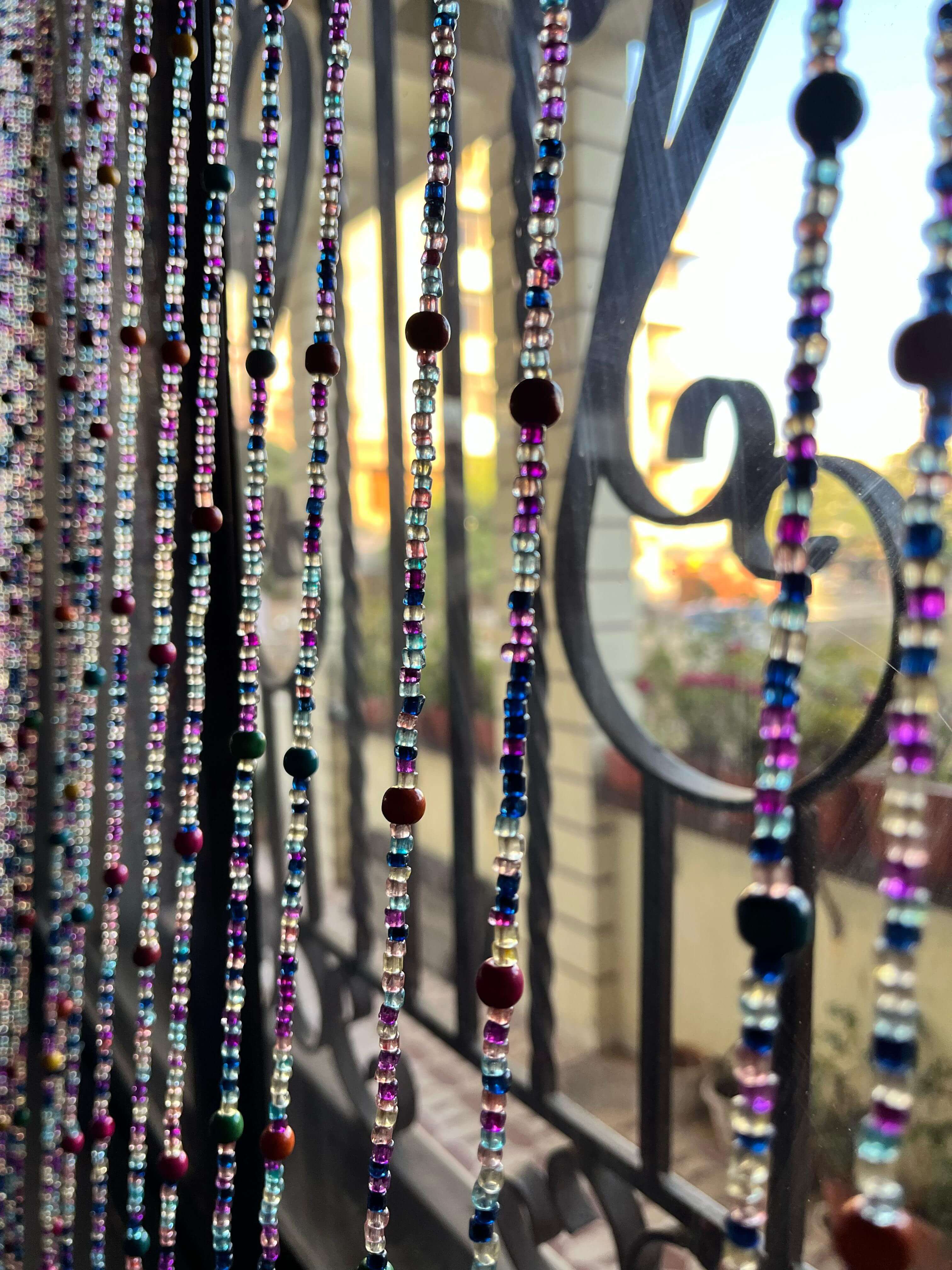Bohemian Beaded Garland with Bells