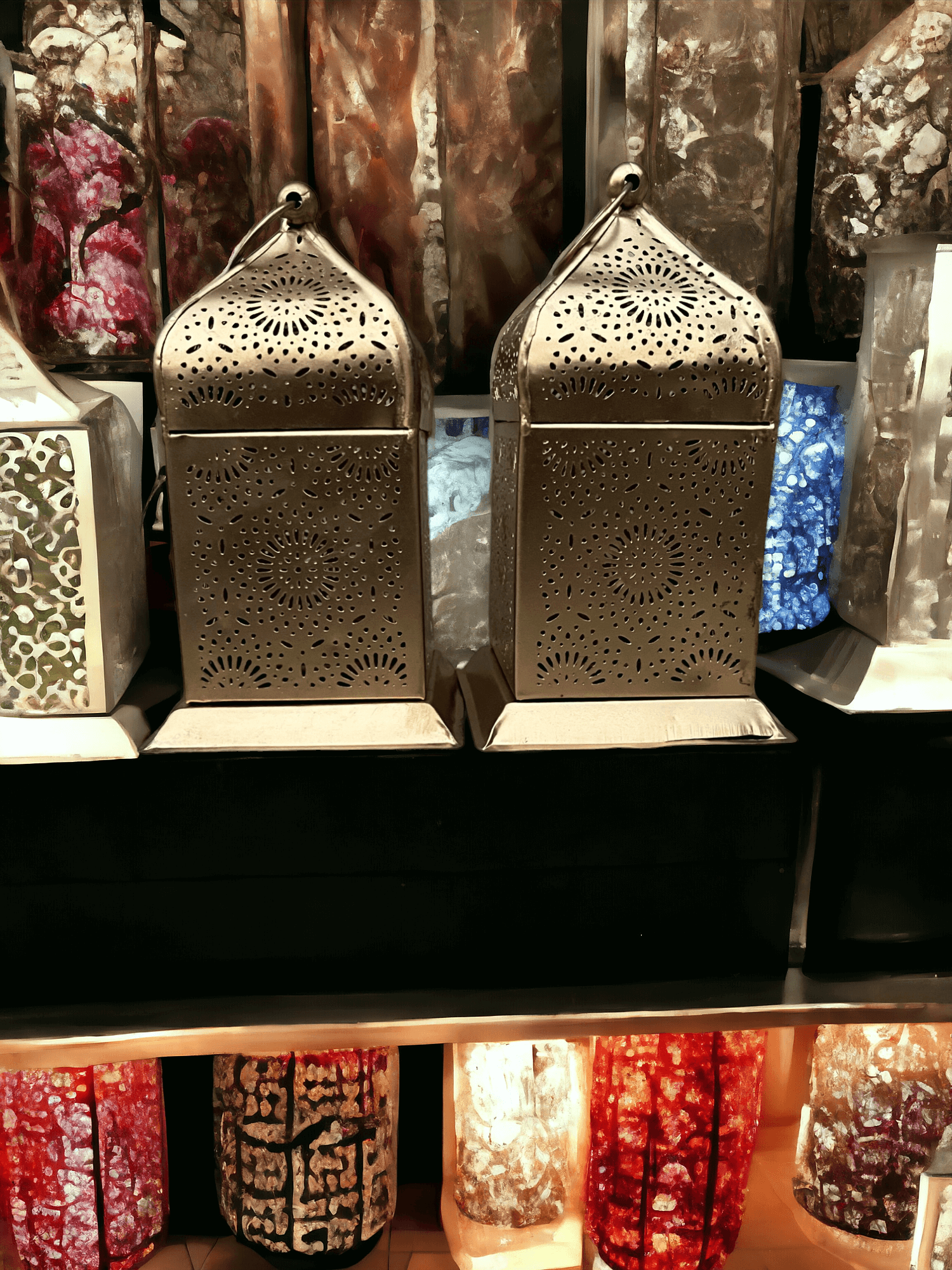Vintage Tea Light Candle Holder Moroccan Lamp 