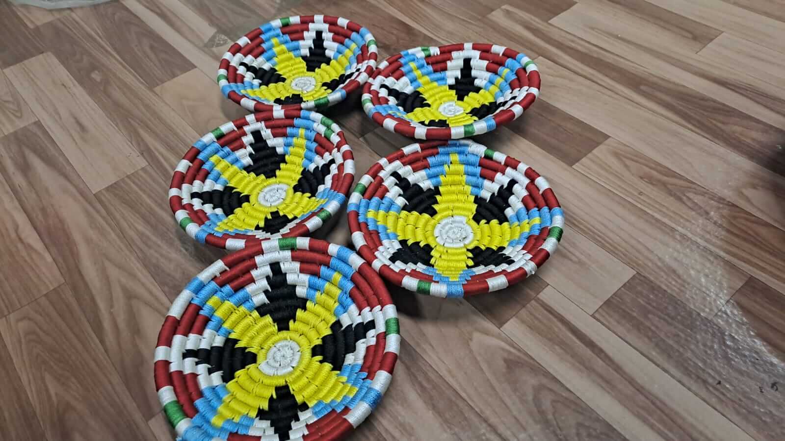 Sabai Grass Handwoven Rattan Wall Plates - Bohemian DecorWall Hanging