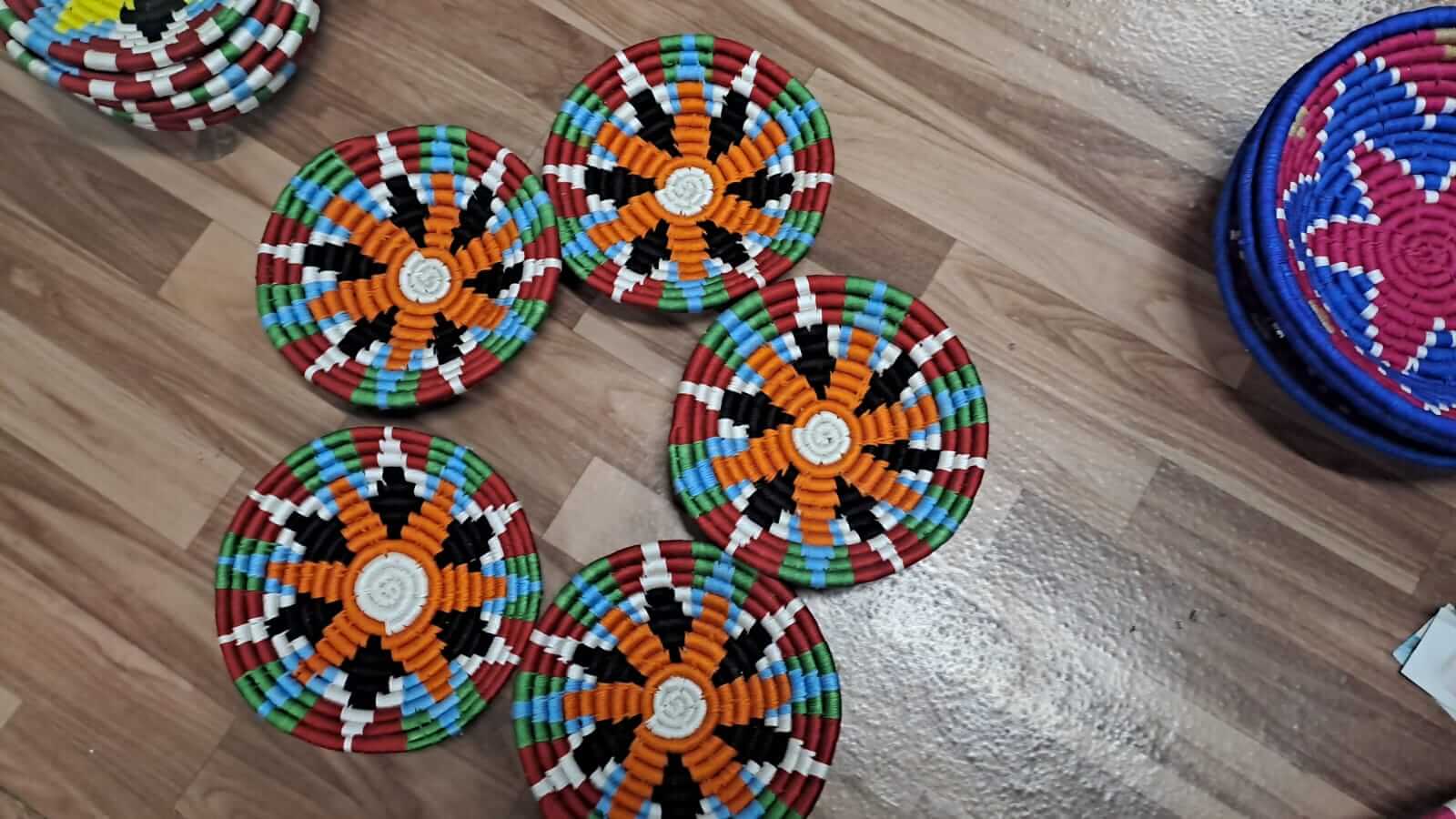 Sabai Grass Handwoven Rattan Wall Plates - Bohemian DecorWall Hanging