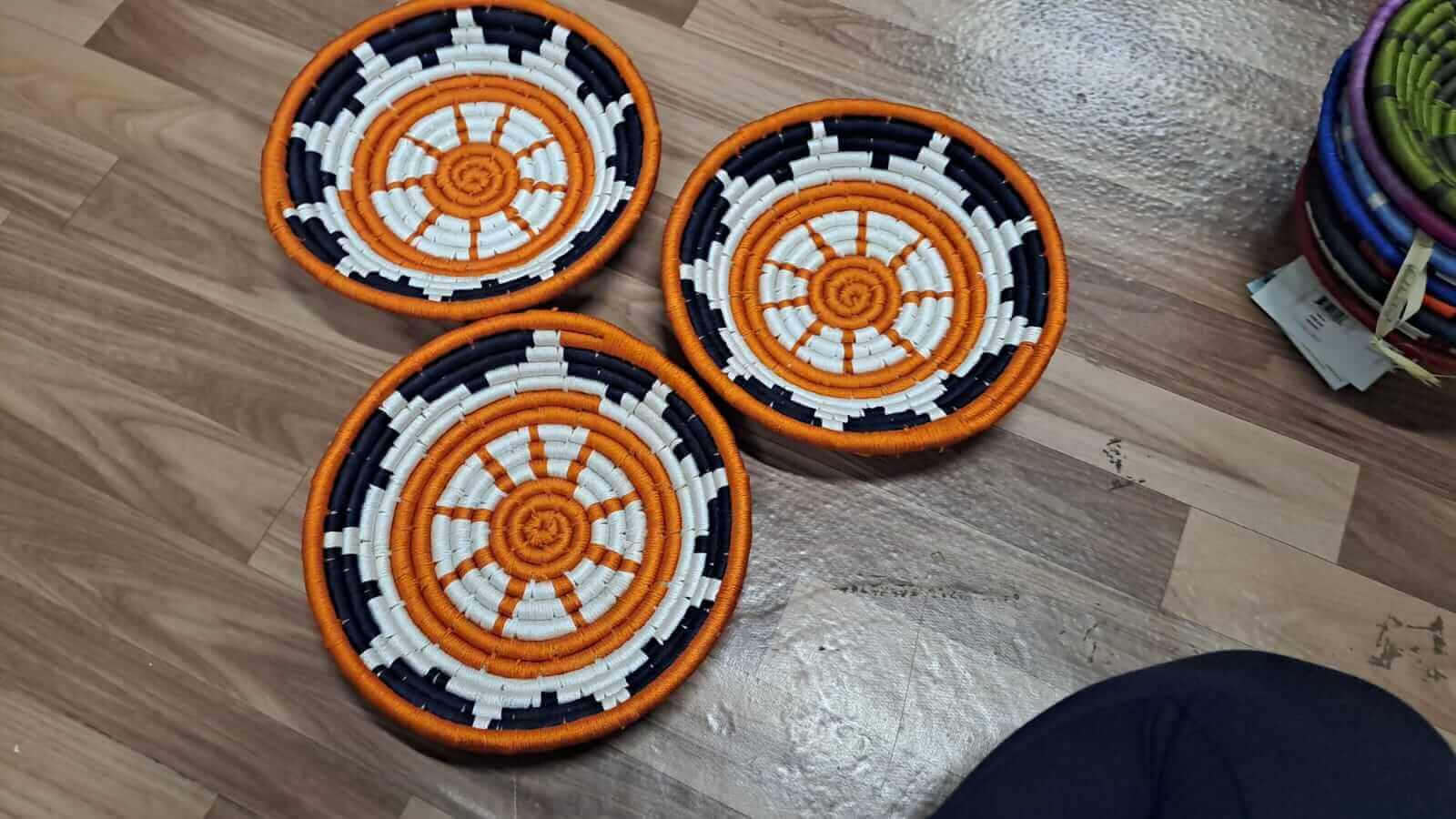 Sabai Grass Handwoven Rattan Wall Plates - Bohemian DecorWall Hanging