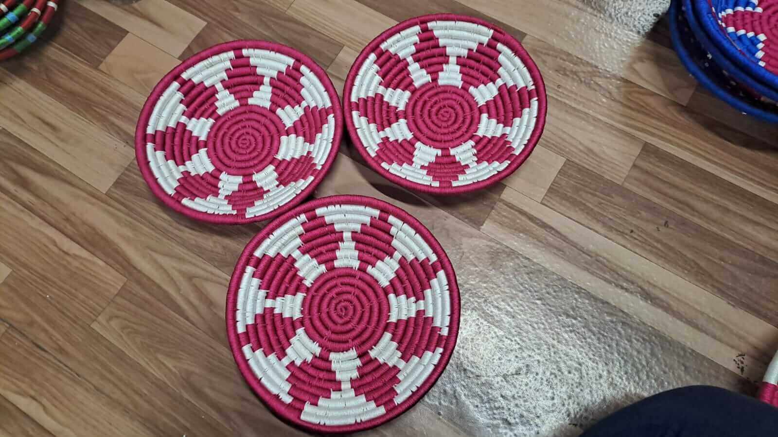 Sabai Grass Handwoven Rattan Wall Plates - Bohemian DecorWall Hanging