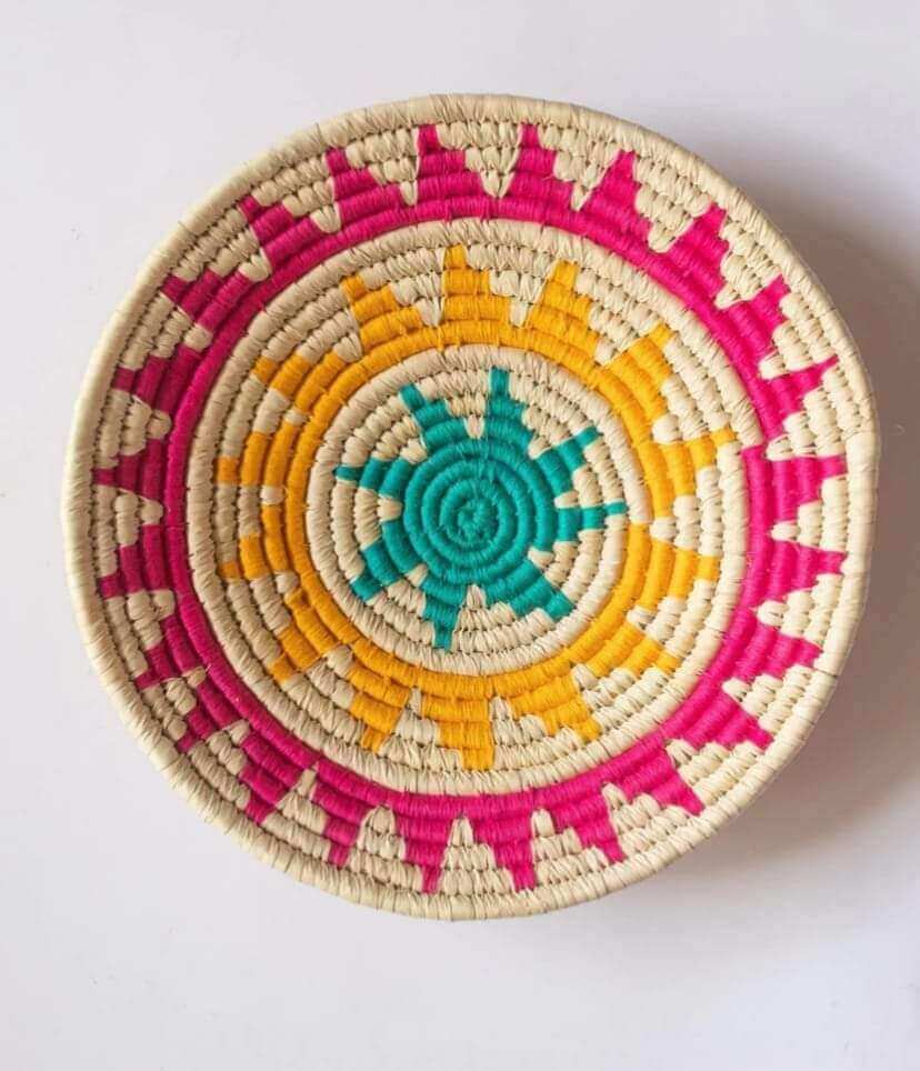 Sabai Grass Handwoven Rattan Wall Plates - Bohemian DecorWall Hanging