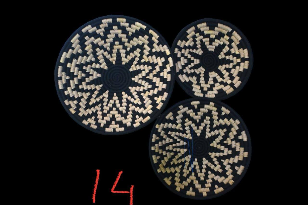 Sabai Grass Handwoven Rattan Wall Plates - Bohemian DecorWall Hanging