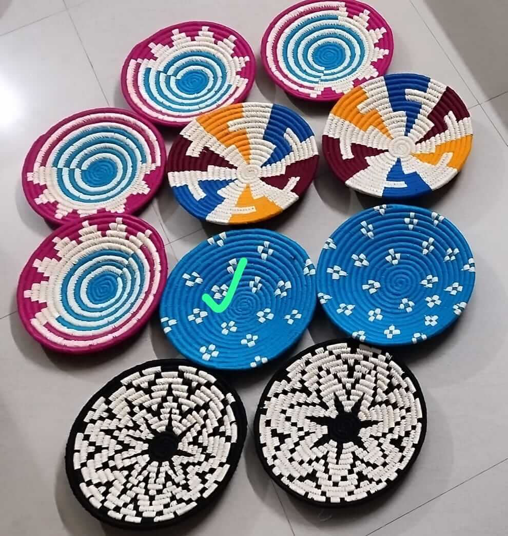 Sabai Grass Handwoven Rattan Wall Plates - Bohemian DecorWall Hanging