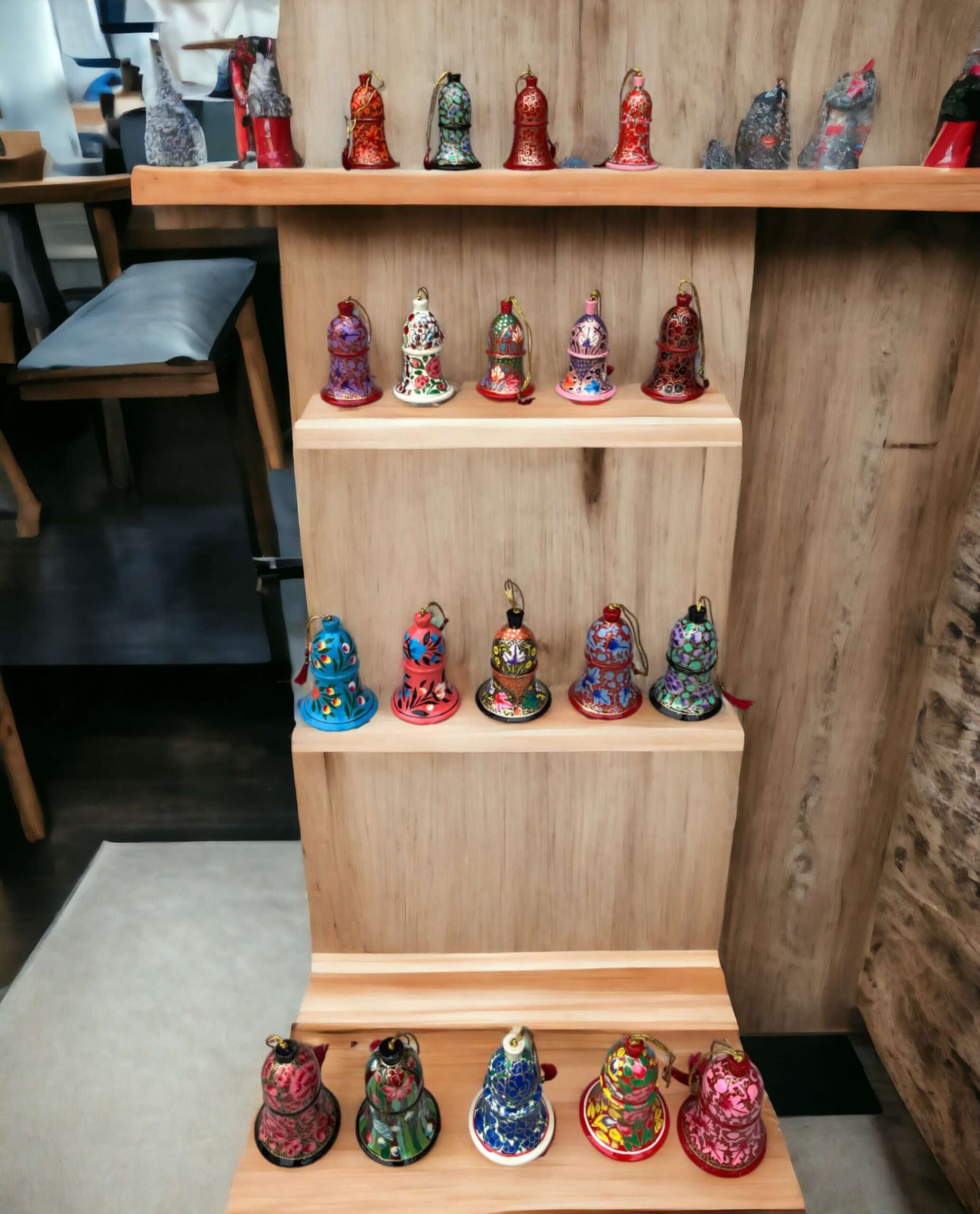 Celebrate with our lightweight, hand-painted paper mache bells—perfect for X-Mas tree decorations and thoughtful Christmas gifts!