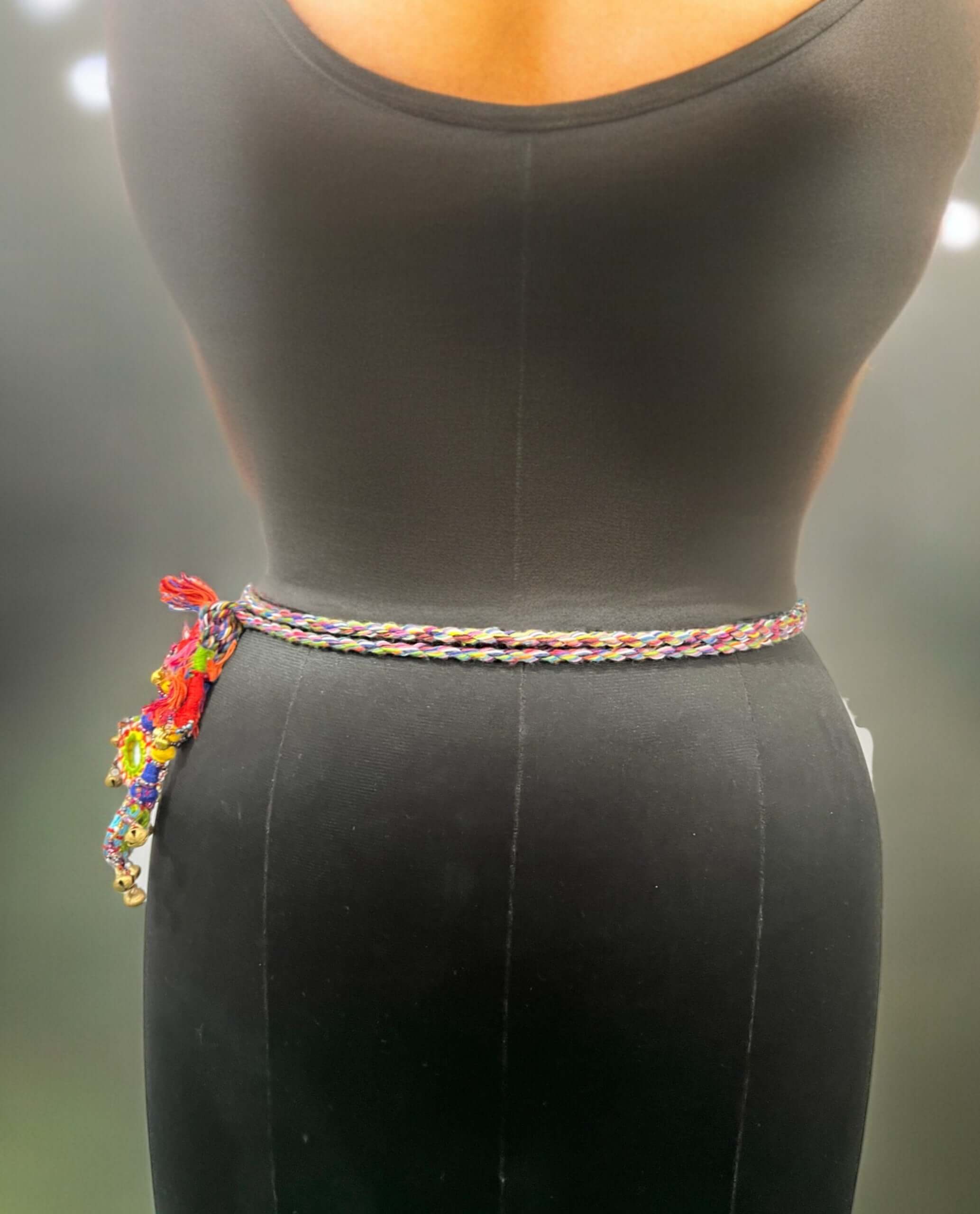 Tribal Banjara Belly Dance Gypsy Belt Mirror Work Girls Bohemian Fashion Accessories 2 meters Length with brass bead bells Lot 50 PcsApparel & Accessories