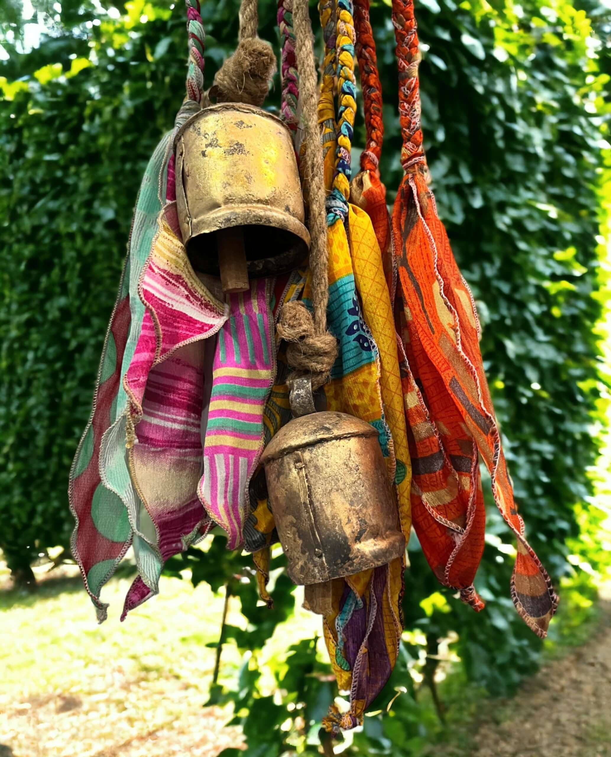 Harmony Cluster Bells - Rustic Garden Wind Chimes