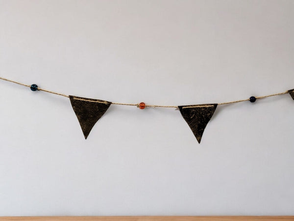 Recycled Iron Metal Triangle Bunting Garland Party Decoration , Garden , Indoor , Outdoor Bohemian Theme Décor