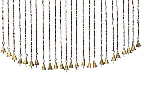 Bohemian Curtain , Glass Beads , Beaded Curtain , Hippy Curtain for Doorways , Bell Strings , Glass Beads Strands , Gemstones