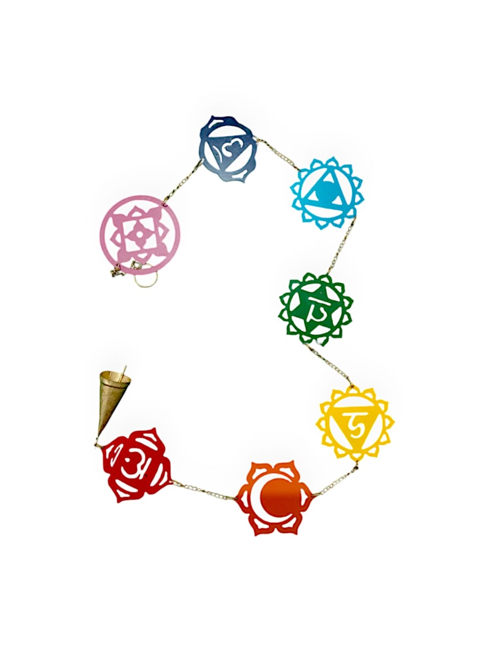 7 Chakras Wall Art, Chakras Wall Décor, Chakras Toran , Chakras Wall Hanging , Spiritual Room Décor , Chakra Hanging Décor , 110 cm Height