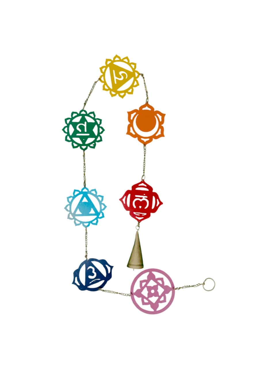 7 Chakras Wall Art, Chakras Wall Décor, Chakras Toran , Chakras Wall Hanging , Spiritual Room Décor , Chakra Hanging Décor , 110 cm Height