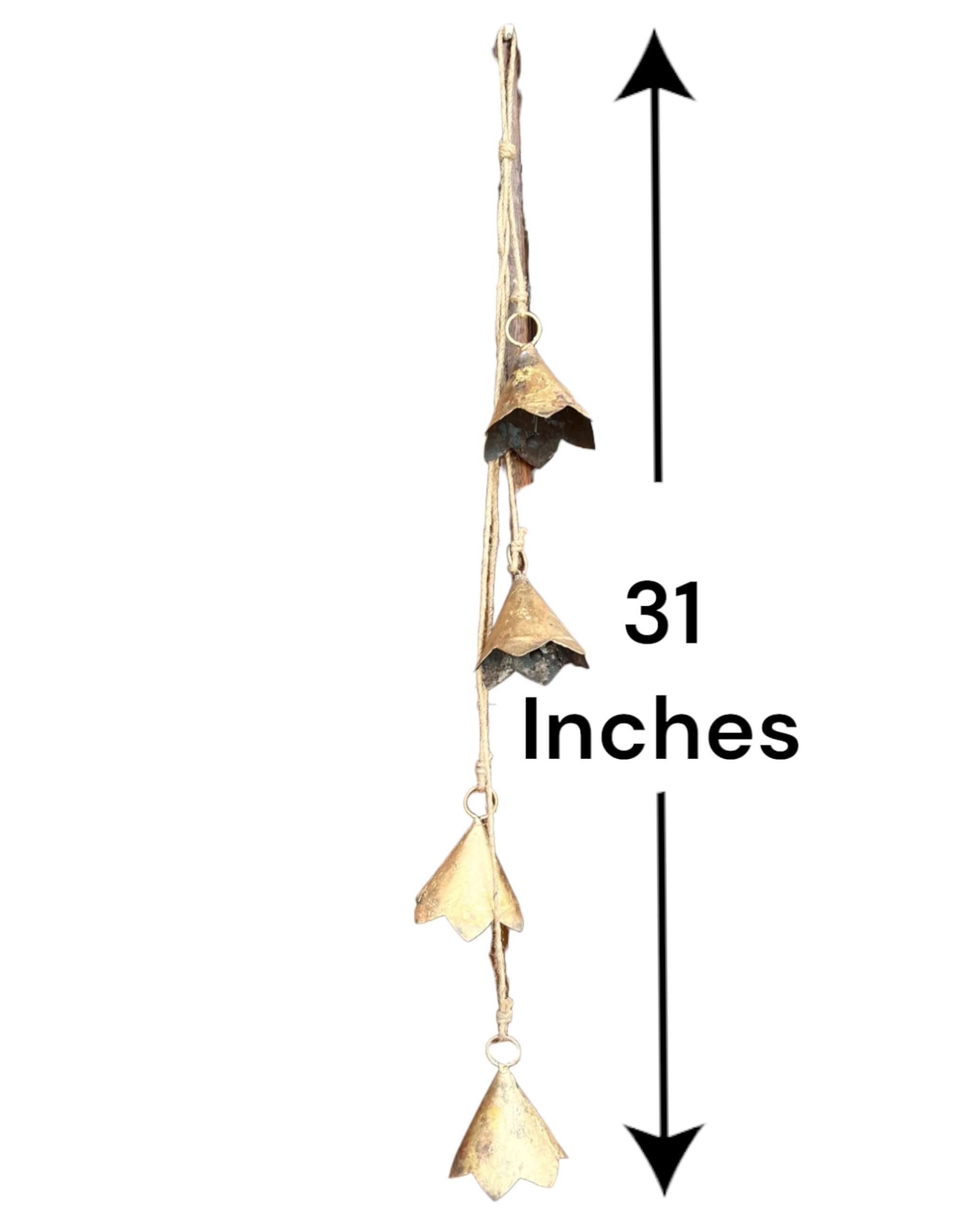 Vintage Flower Bells Wind Chimes for Bohemian Decor Wind Chimes