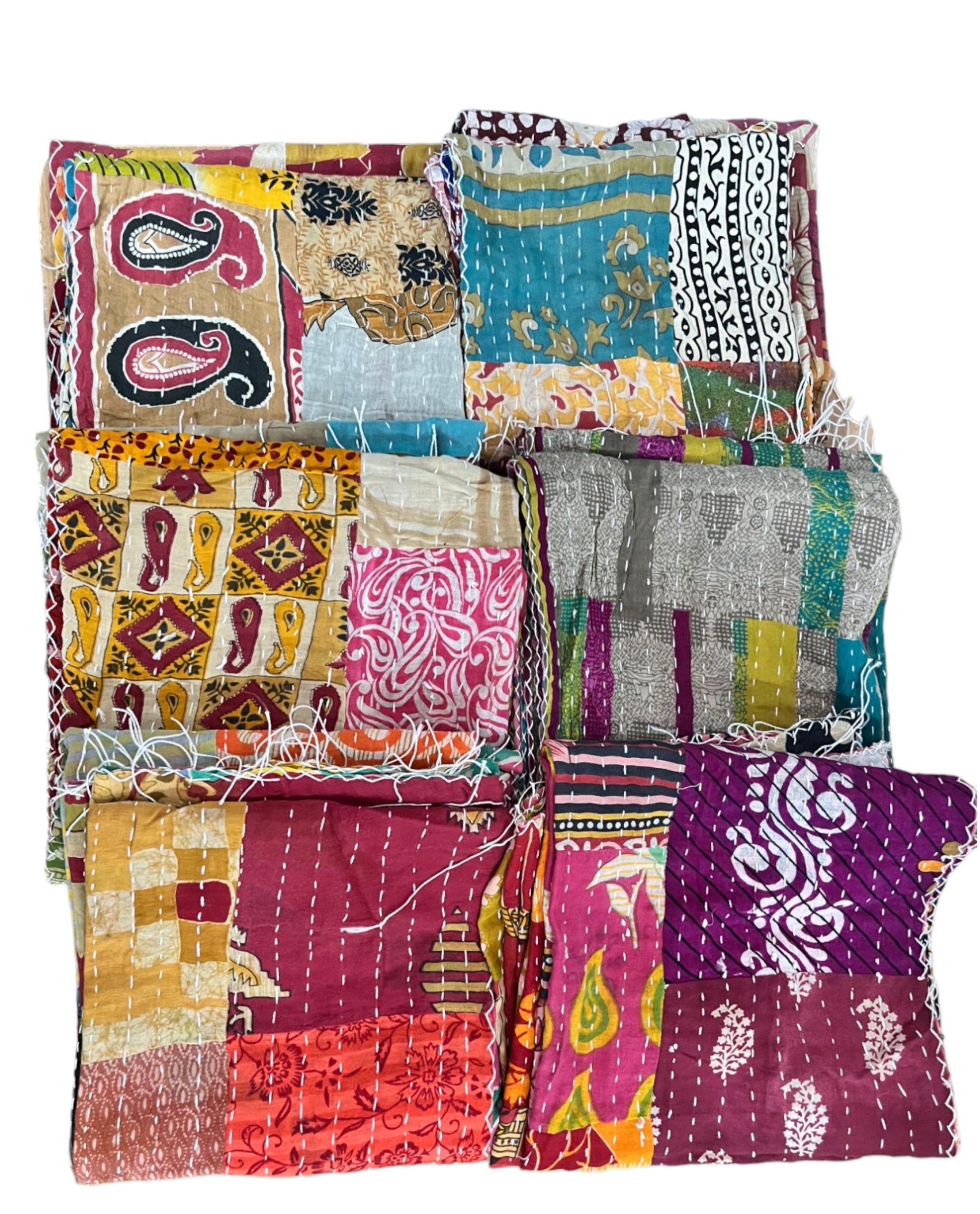 Kantha Vintage Cotton Scarves - Reversible Stole Apparel & Accessories