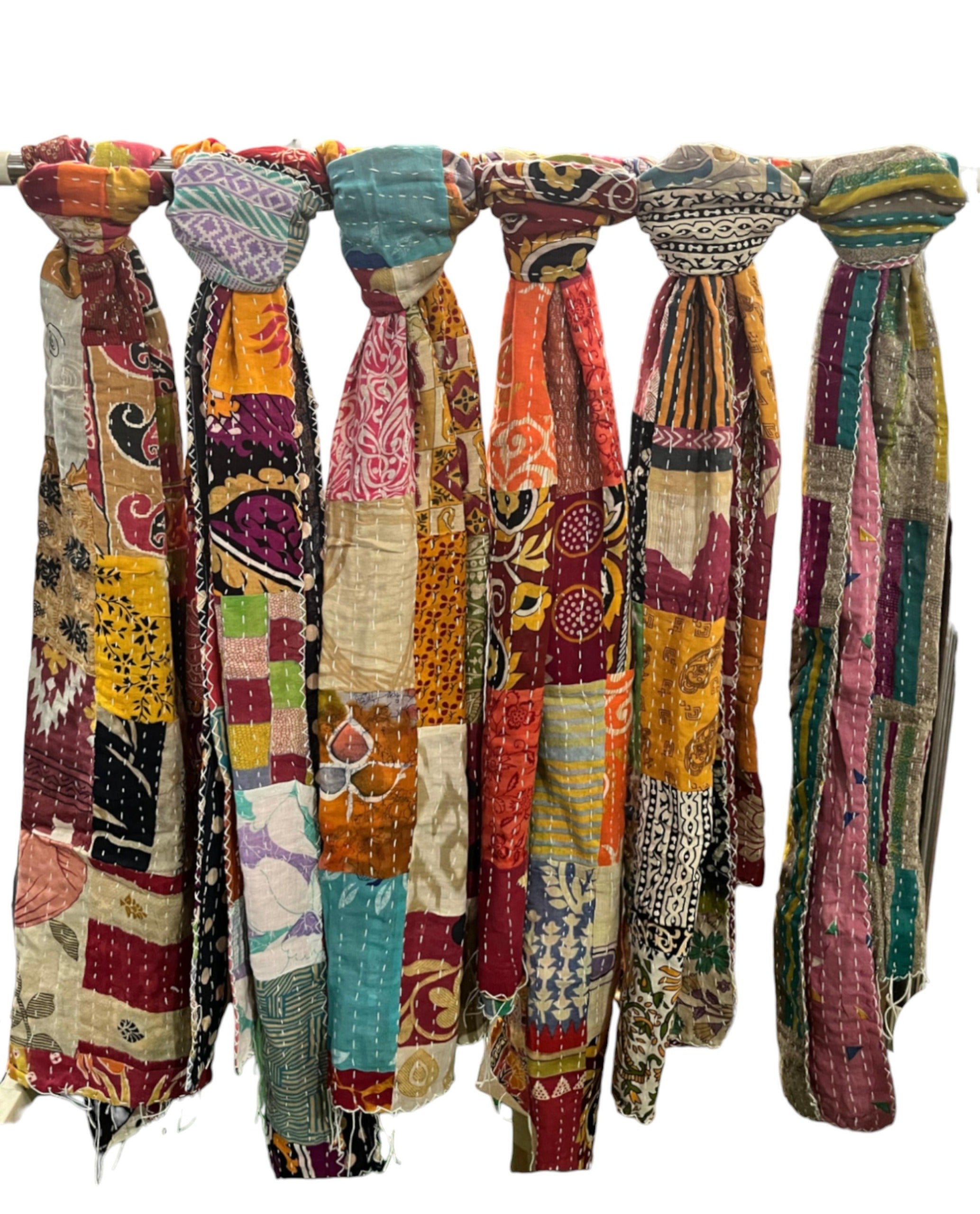 Kantha Vintage Cotton Scarves - Reversible Stole Apparel & Accessories