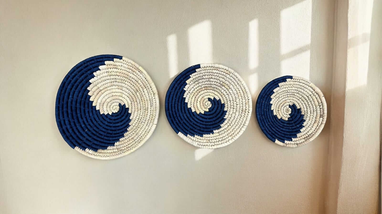 Handwoven Sabai Grass Wall Baskets - Bohemian DécorWall Hanging