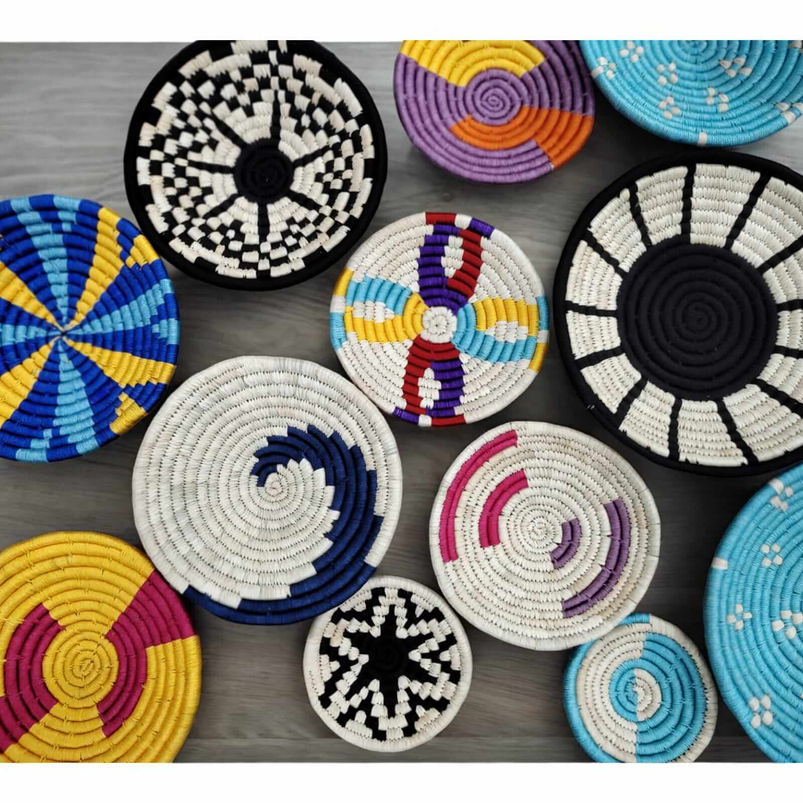 Handwoven Sabai Grass Wall Baskets - Bohemian DécorWall Hanging