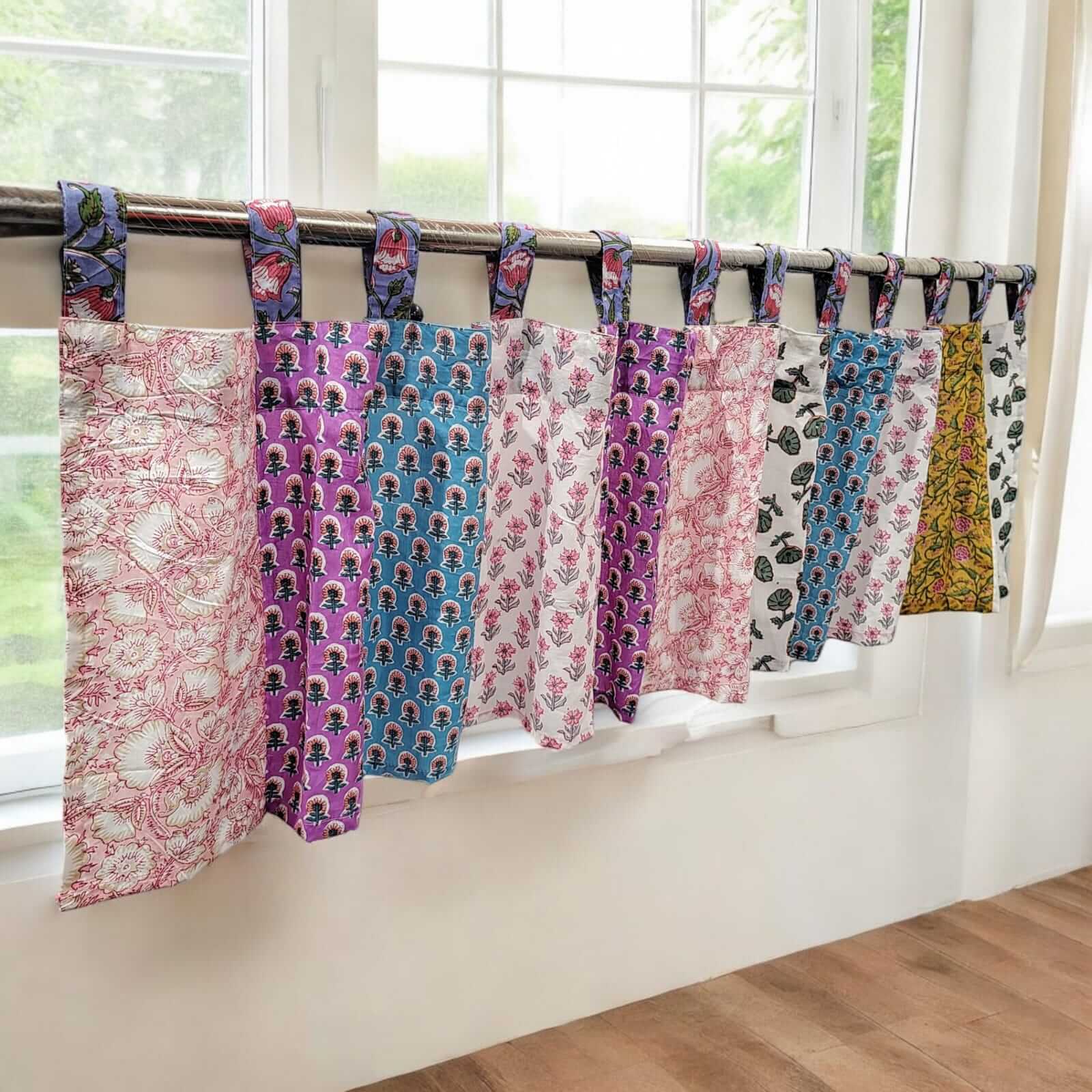 Hippy Hippie Window Valance Multicolour Bohemian Theme 