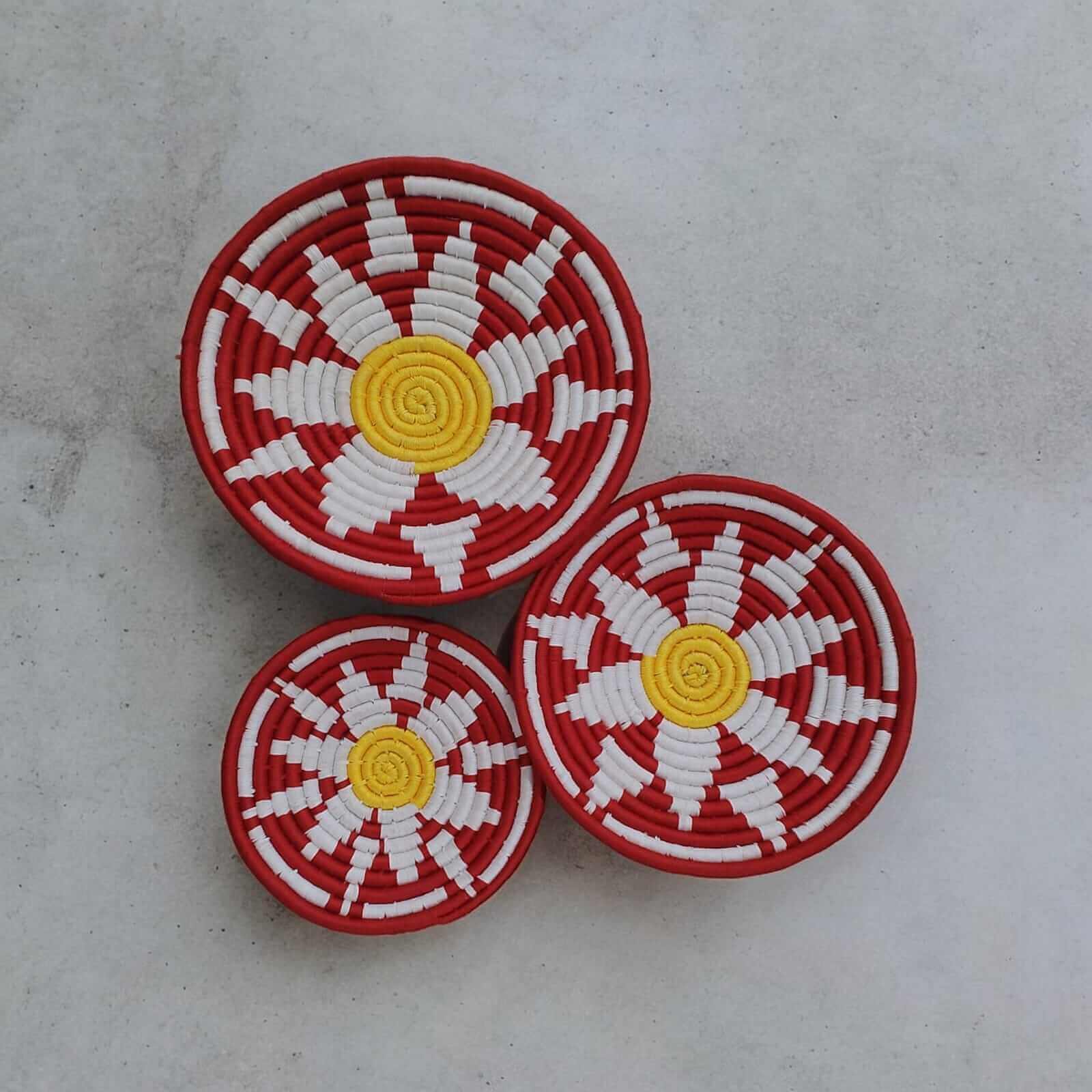 Sabai Grass Handwoven Rattan Wall Plates - Bohemian DecorWall Hanging