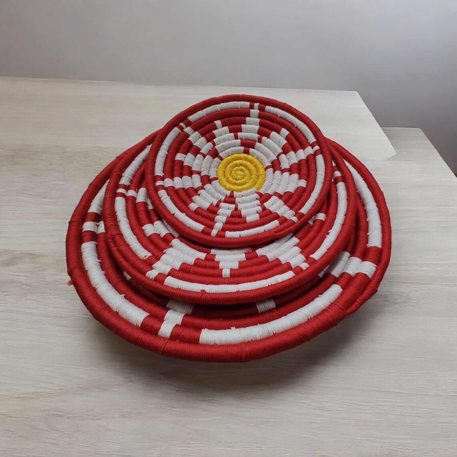 Sabai Grass Handwoven Rattan Wall Plates - Bohemian DecorWall Hanging