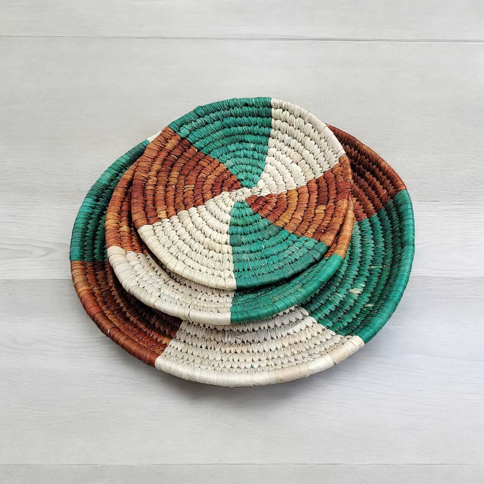 Handwoven Sabai Grass Wall Baskets - Bohemian DécorWall Hanging