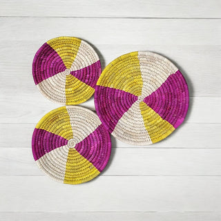 Handwoven Sabai Grass Wall Baskets - Bohemian DécorWall Hanging