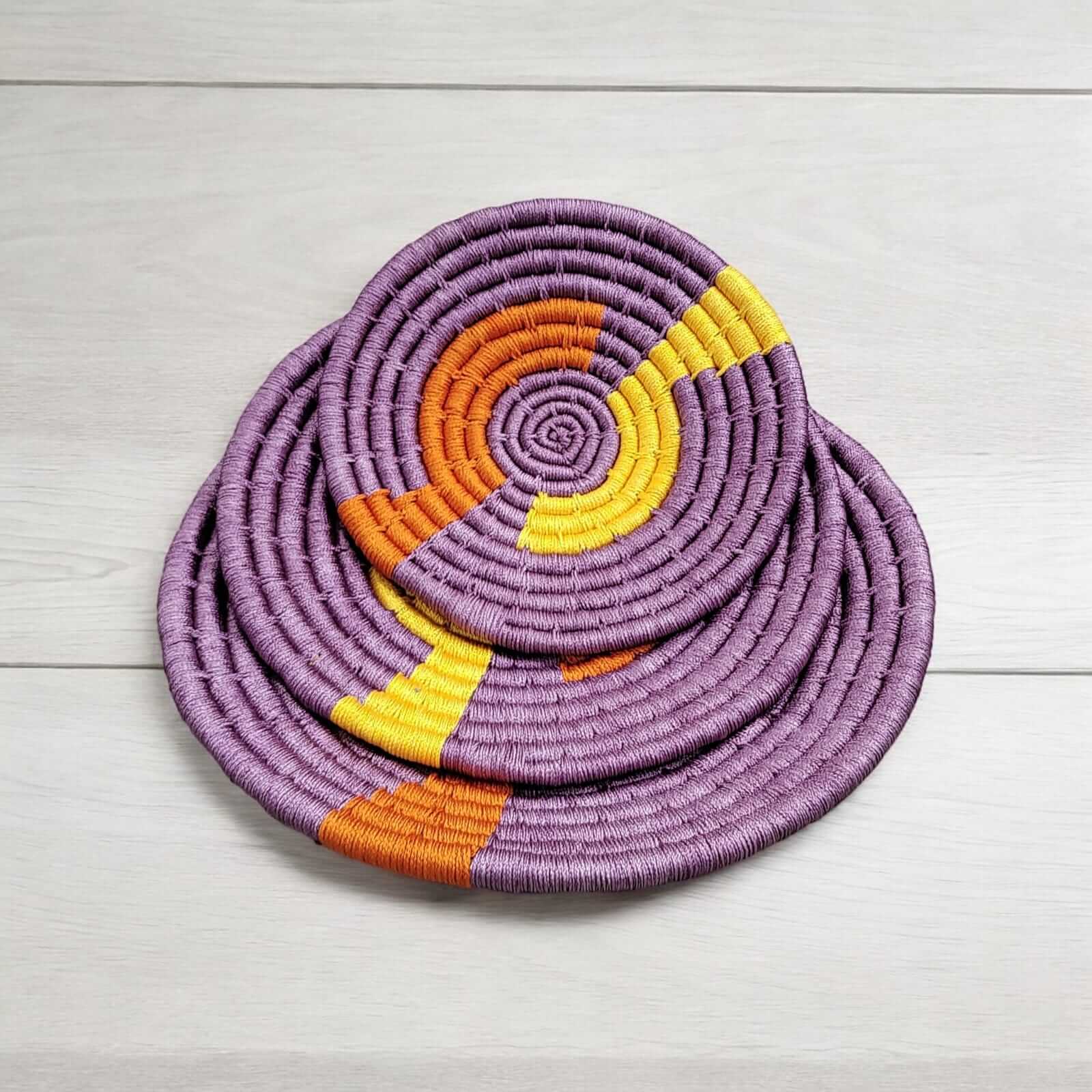 Handwoven Sabai Grass Wall Baskets - Bohemian DécorWall Hanging