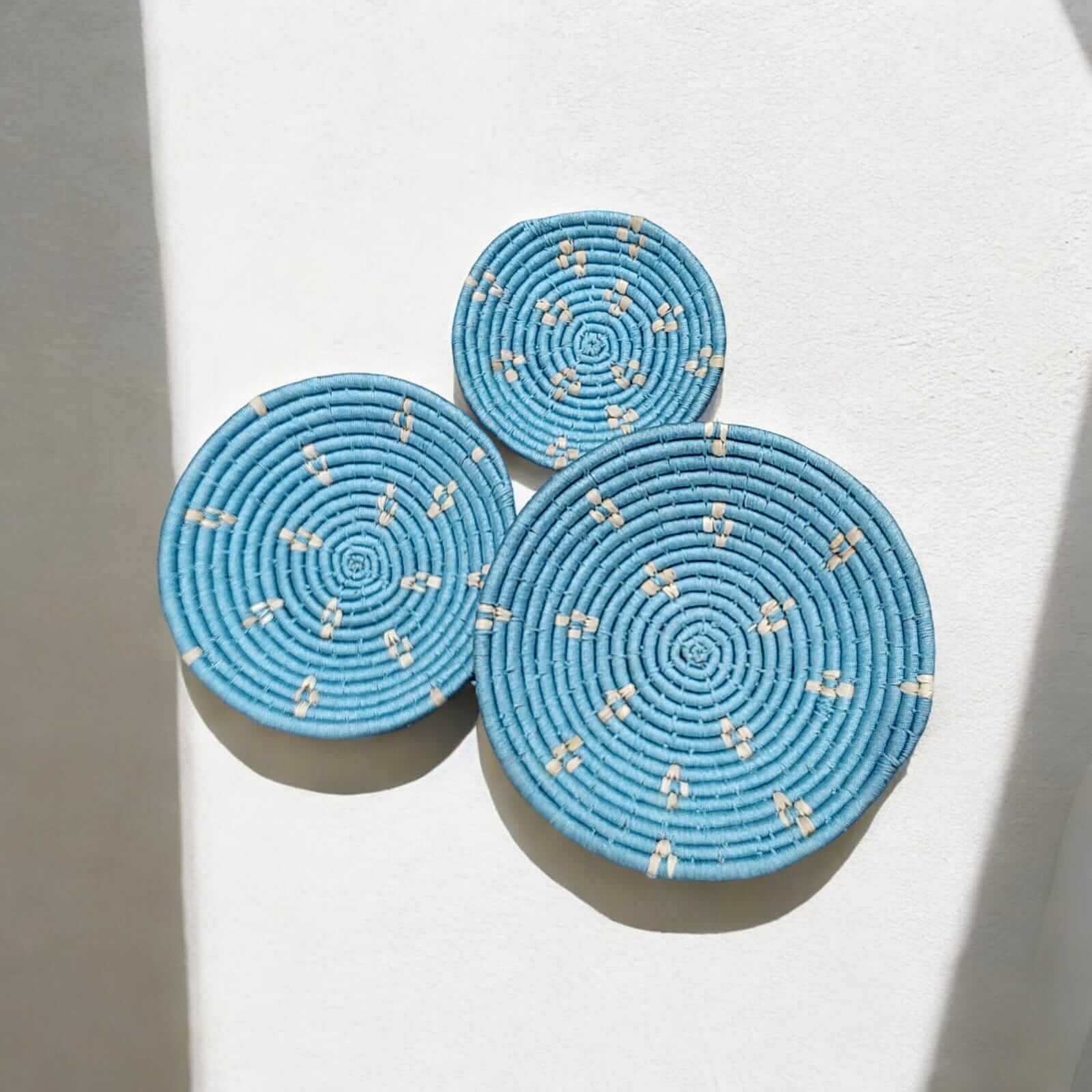 Handwoven Sabai Grass Wall Baskets - Bohemian DécorWall Hanging