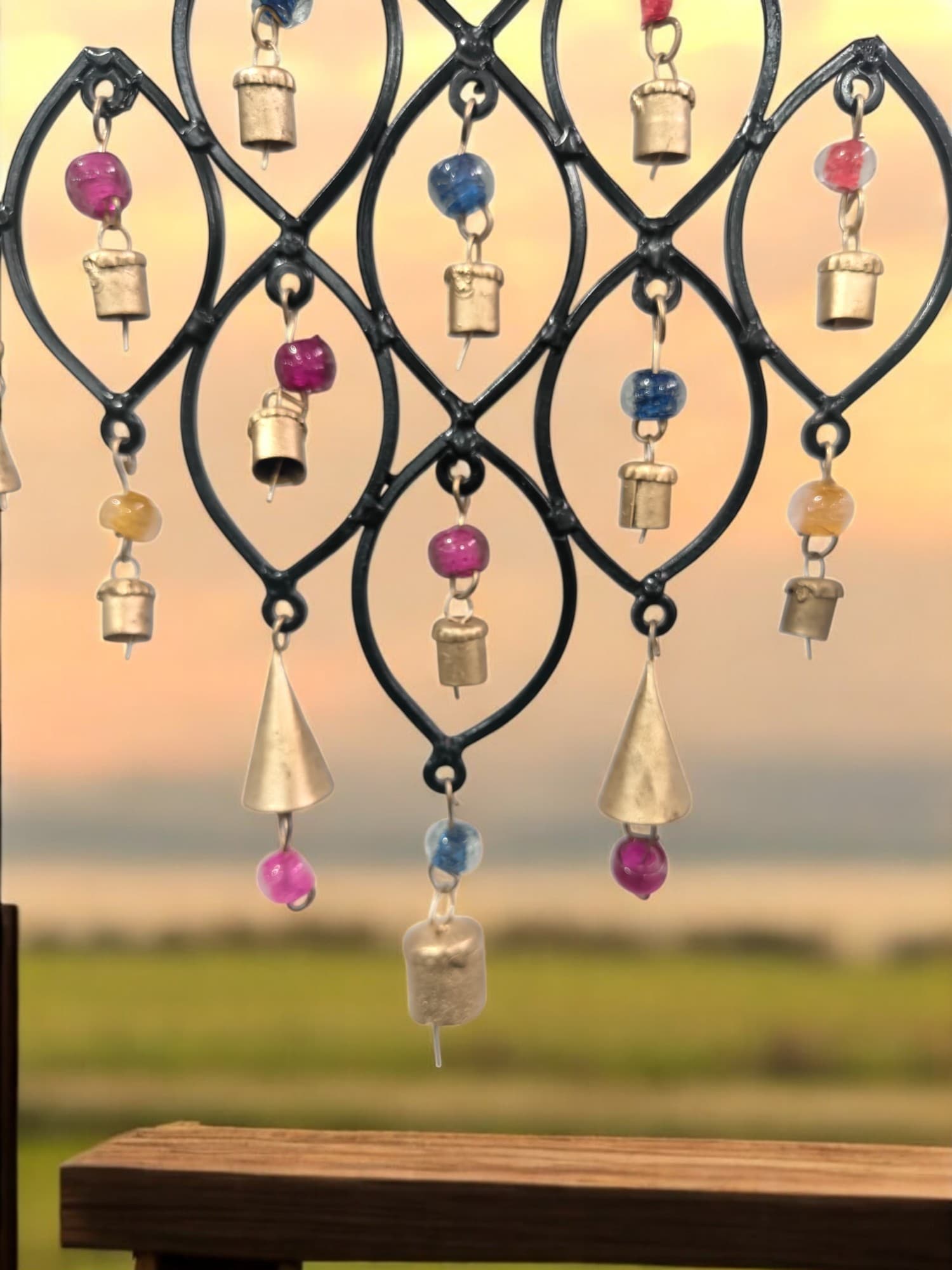 Recycled Iron Wind chime Garden Outdoor Patio Decoration Mobiles Suncatcher