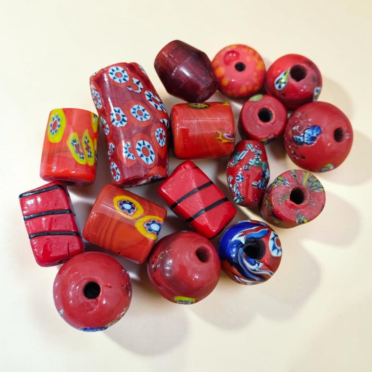 Assorted Mix Glass Beads 10mm to 30mm – Handmade Colorful Craft Beads for Mobiles, Wind Chimes, Jewelry Making & DIY Projects