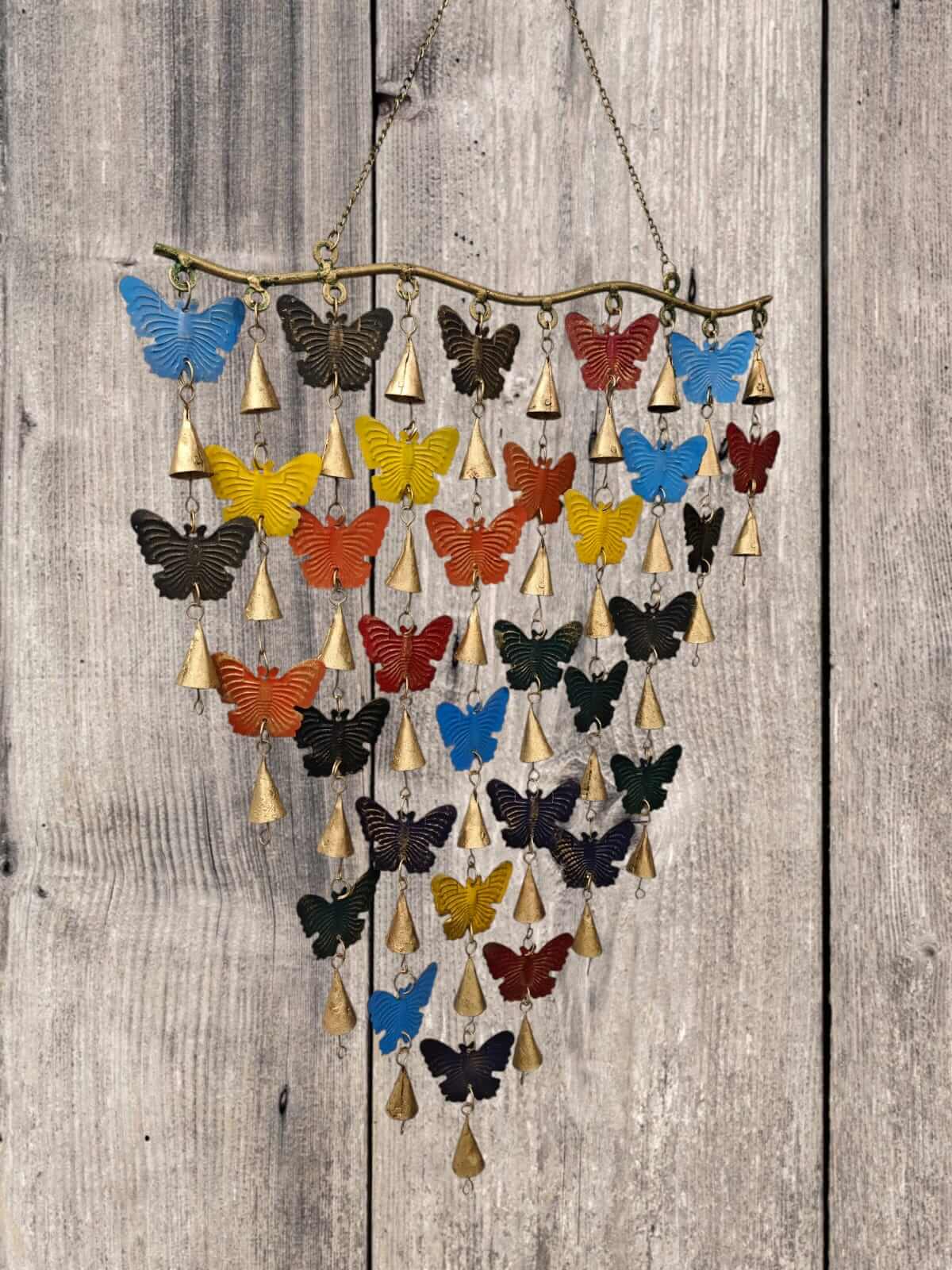 Handmade 28 Butterflies Wind chime Bells Garden Indoor Outdoor Patio Wall Décor , Bohemian Theme , Country Style Home Décor Ornaments