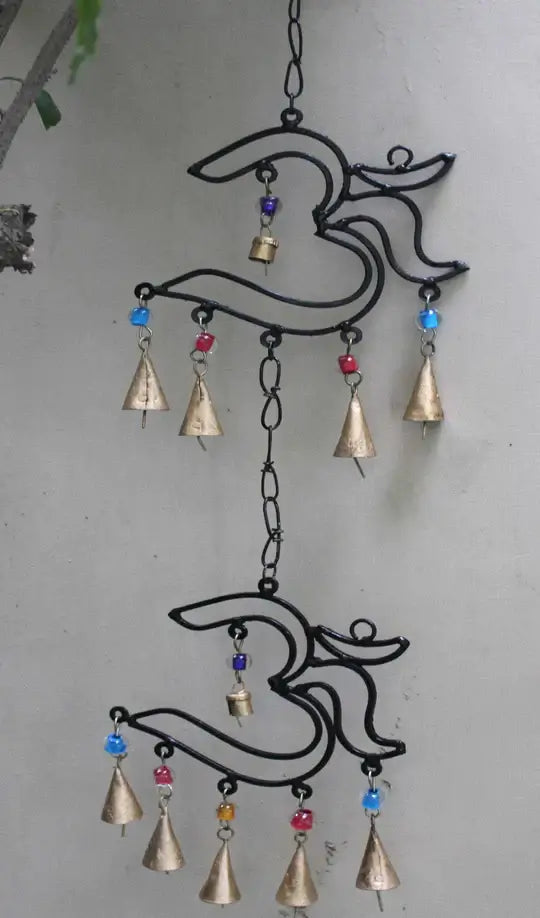 OM Meditation Metal Wind Chime Set of 5 Pcs