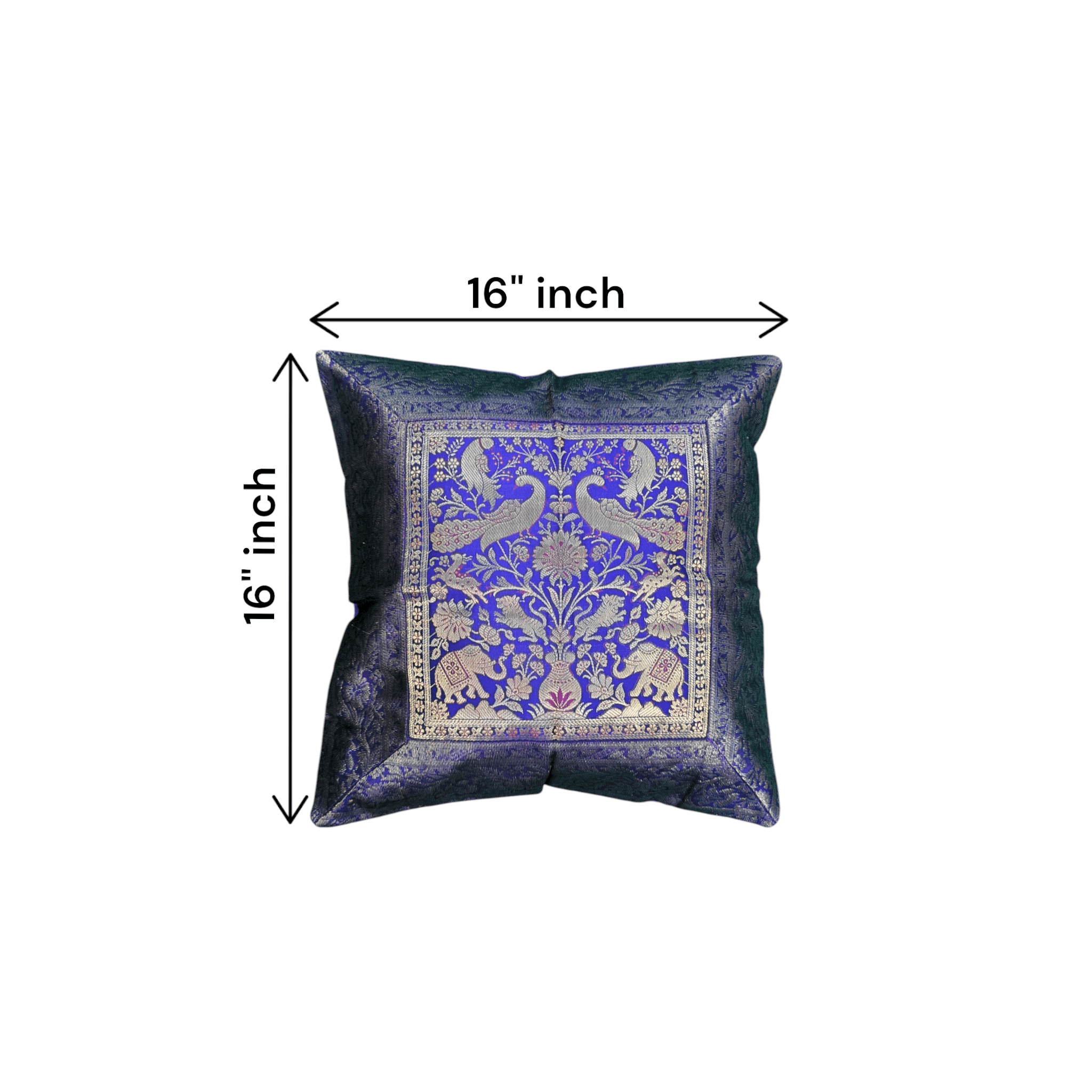 Luxury brocade elephant design pillow covers for sofa décor