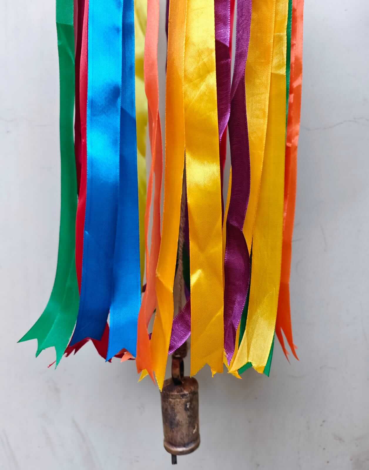 Bohemian Satin Ribbon Wind Chime, Dreamcatcher patio Decoration 40" inch Height