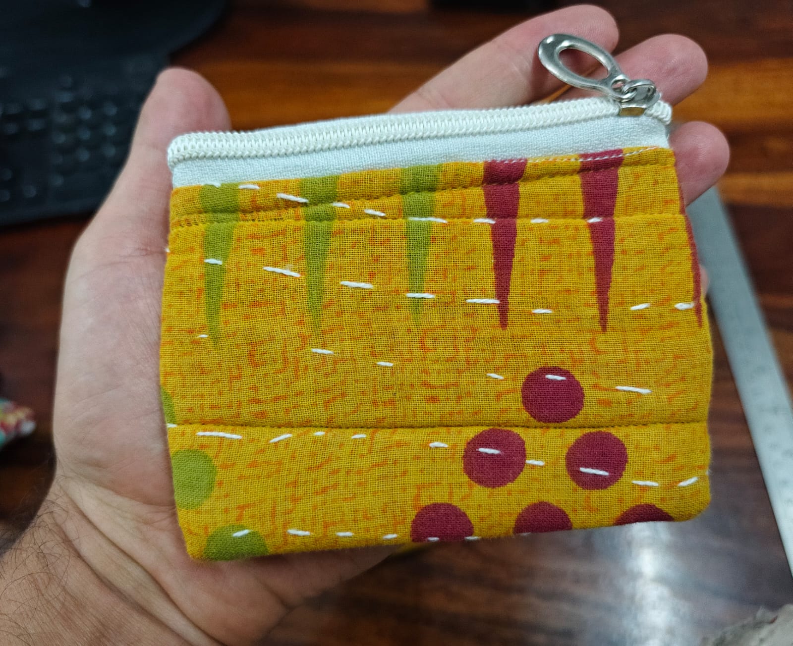 Handmade floral kantha