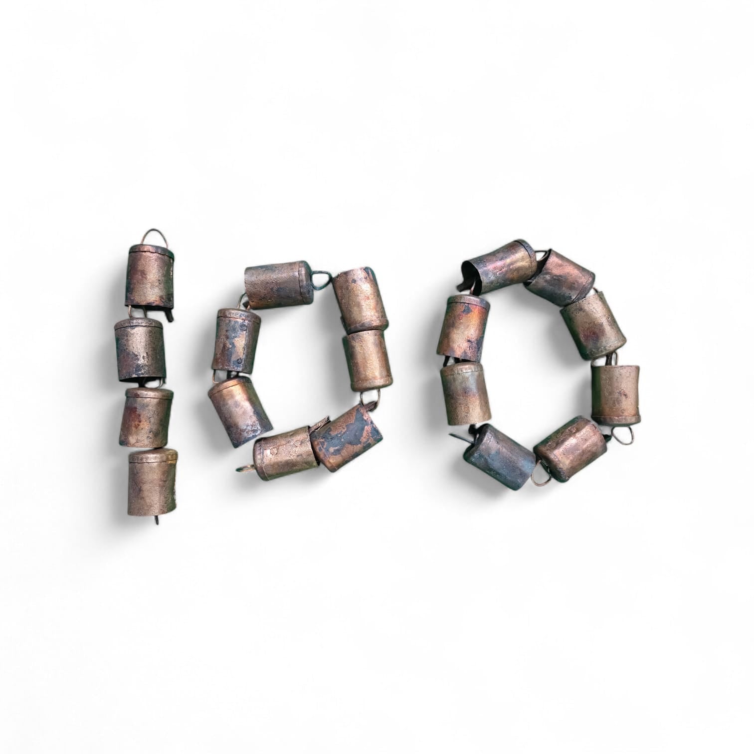 Recycled Iron Mug Bells 2.5" Inches Height Antique Rustic Finish Loud Sound Wholesale Lot