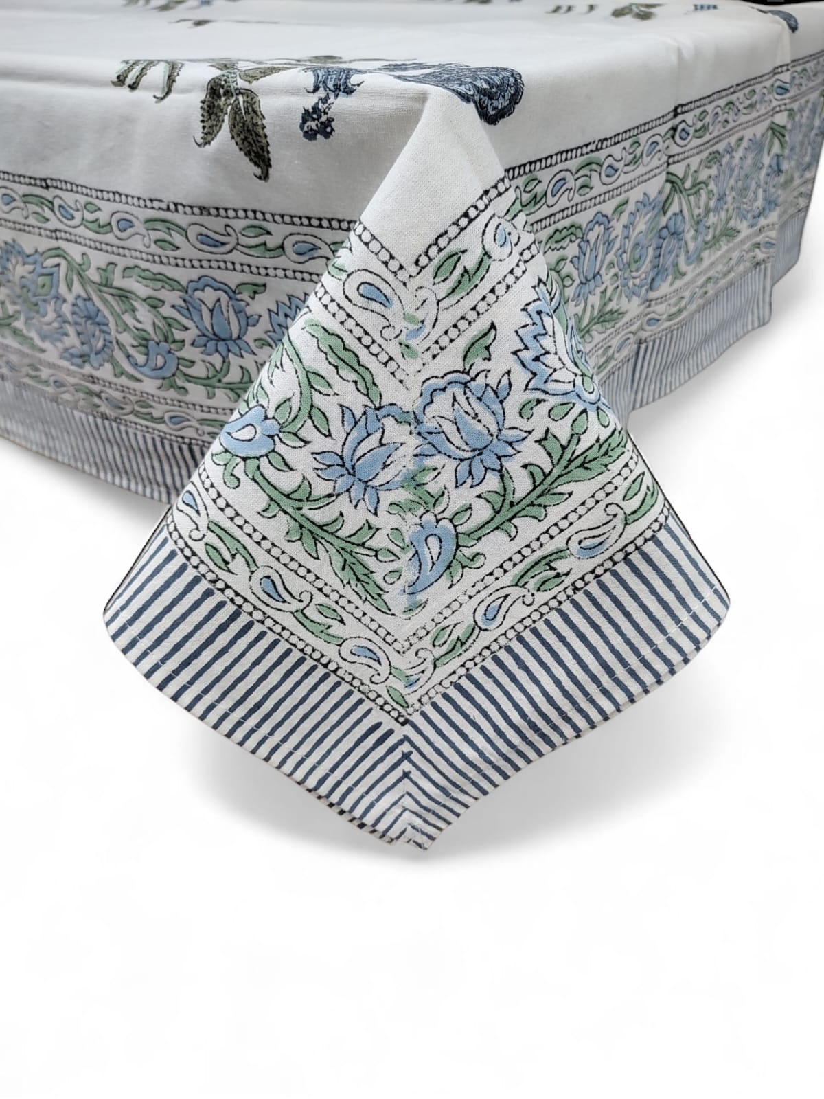 Floral Cotton hand block print tablecloth